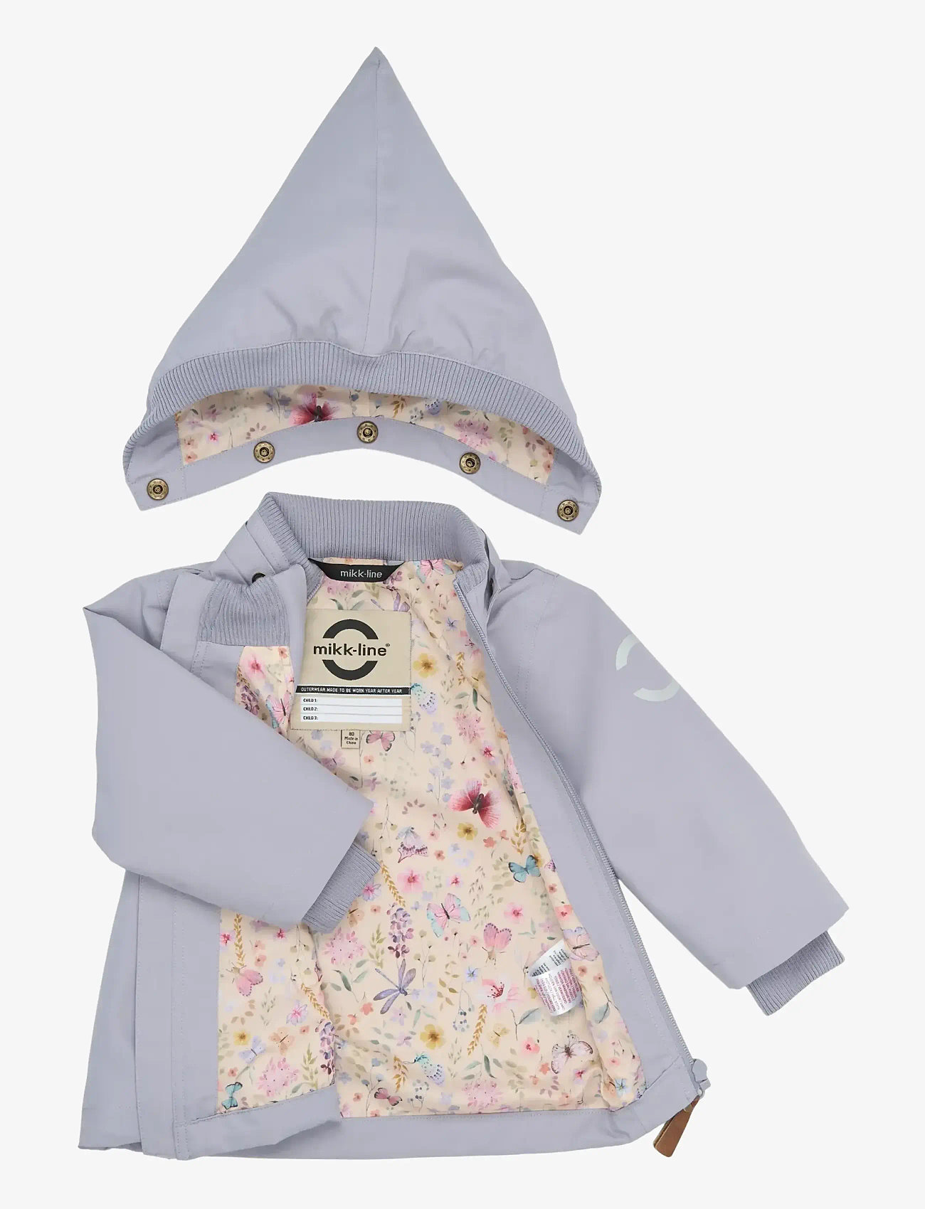 mikk-line - Polyester Baby Jacket, GRS - anoraks - lavender gray - 3