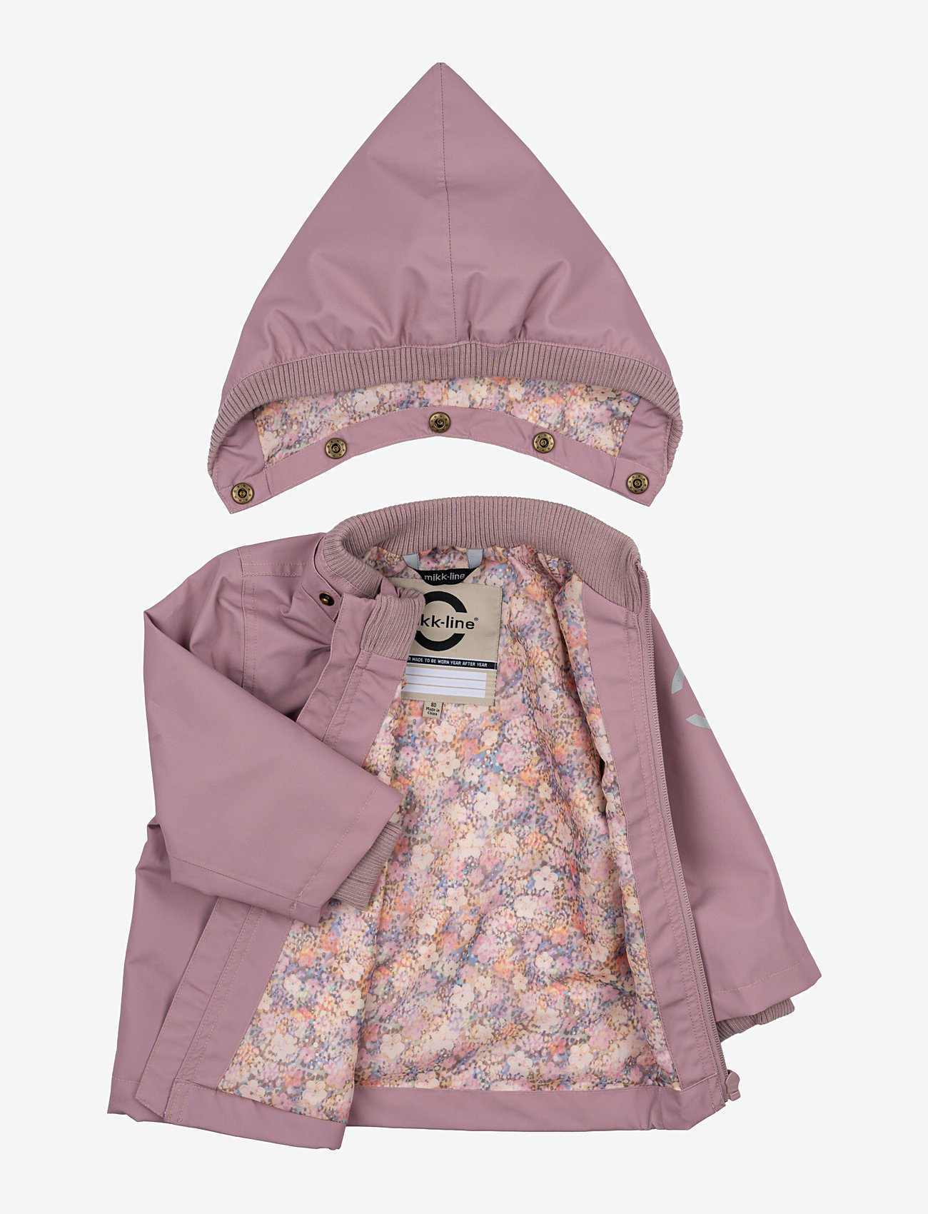 mikk-line - Polyester Baby Jacket - anorakker - woodrose - 3