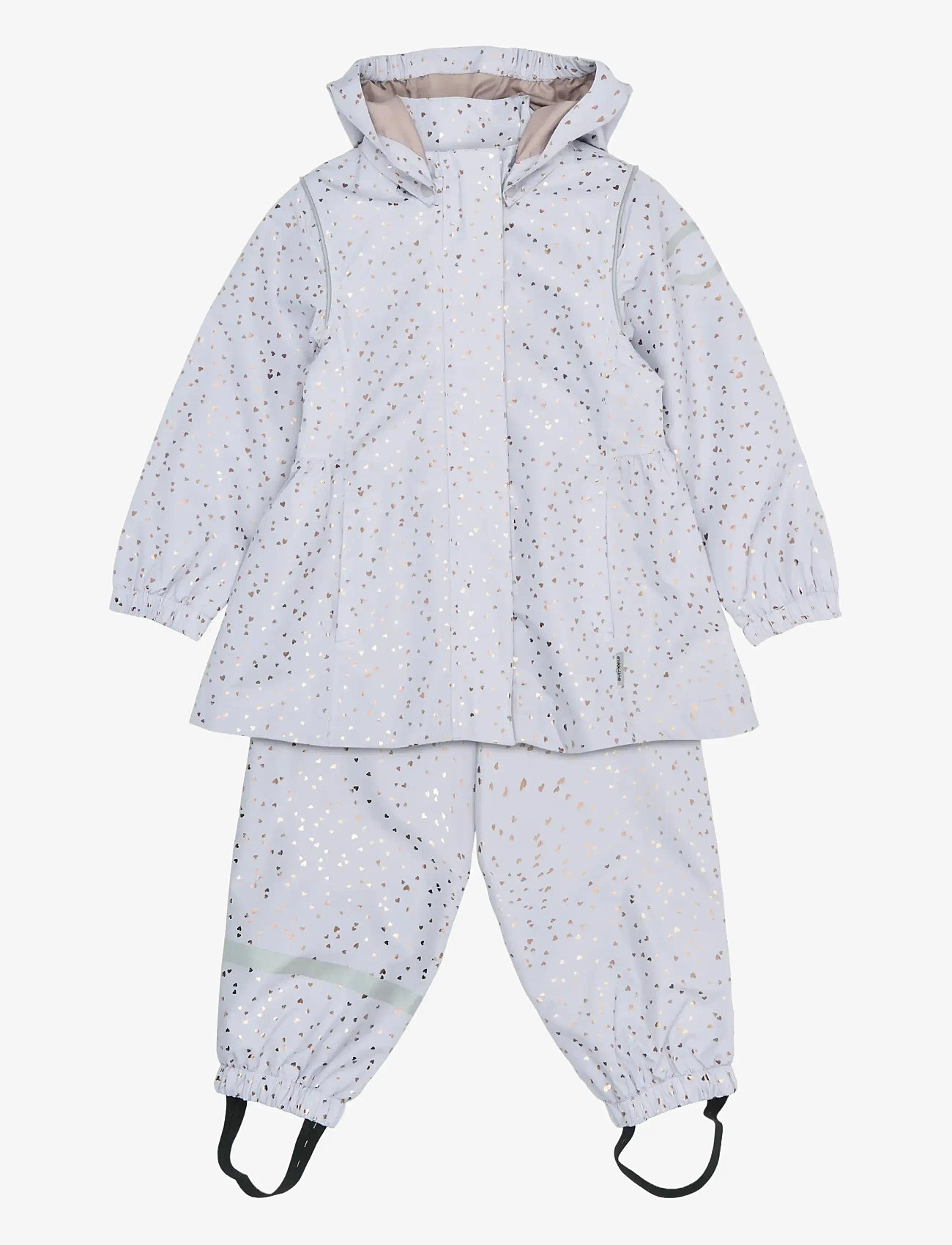 mikk-line - Shell Set - shell coveralls - heart sprinkle foil aop - 1