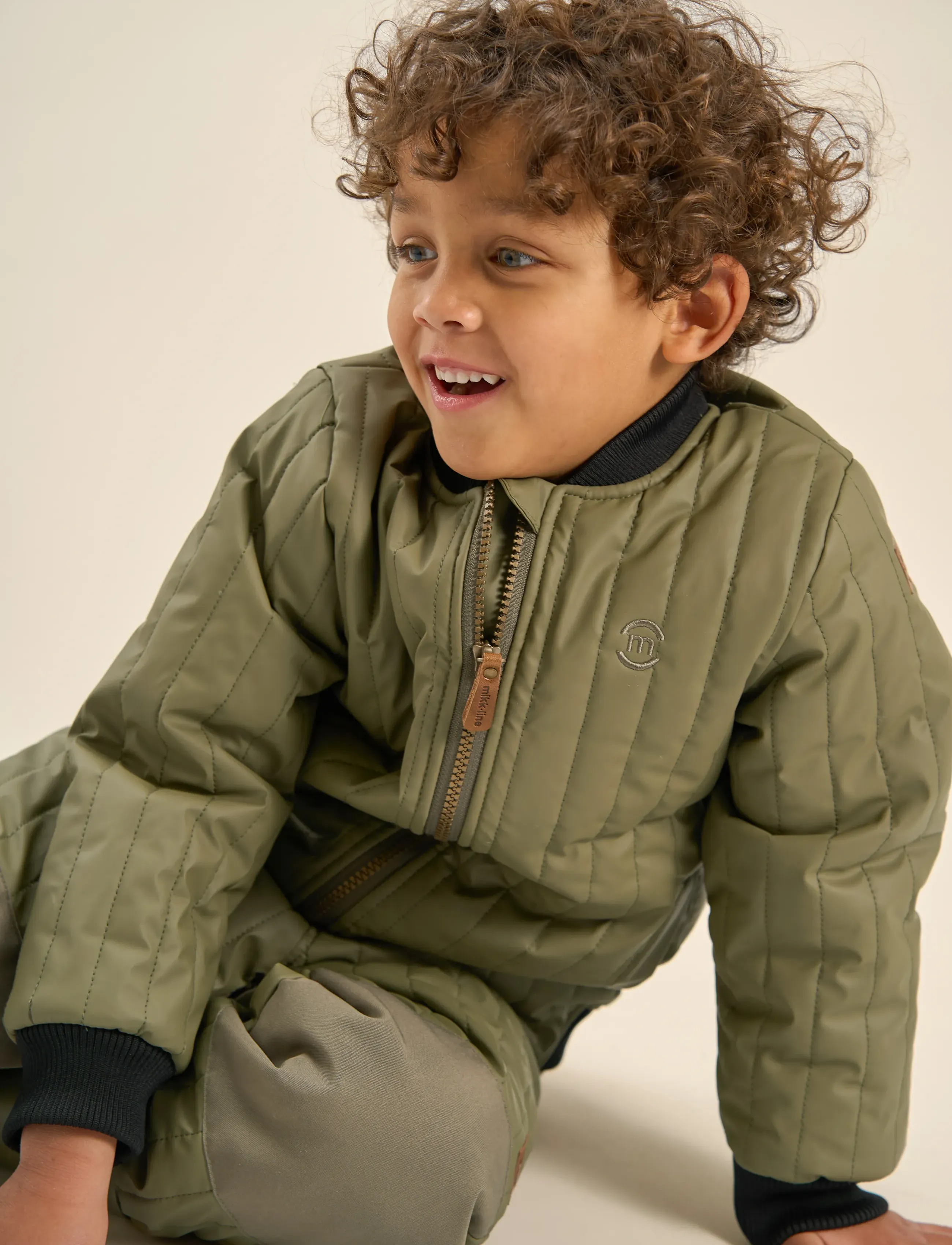 mikk-line Duvet Boys Jacket, 164, Khaki green, Jakker & Frakker > Quiltede Jakker, Børn