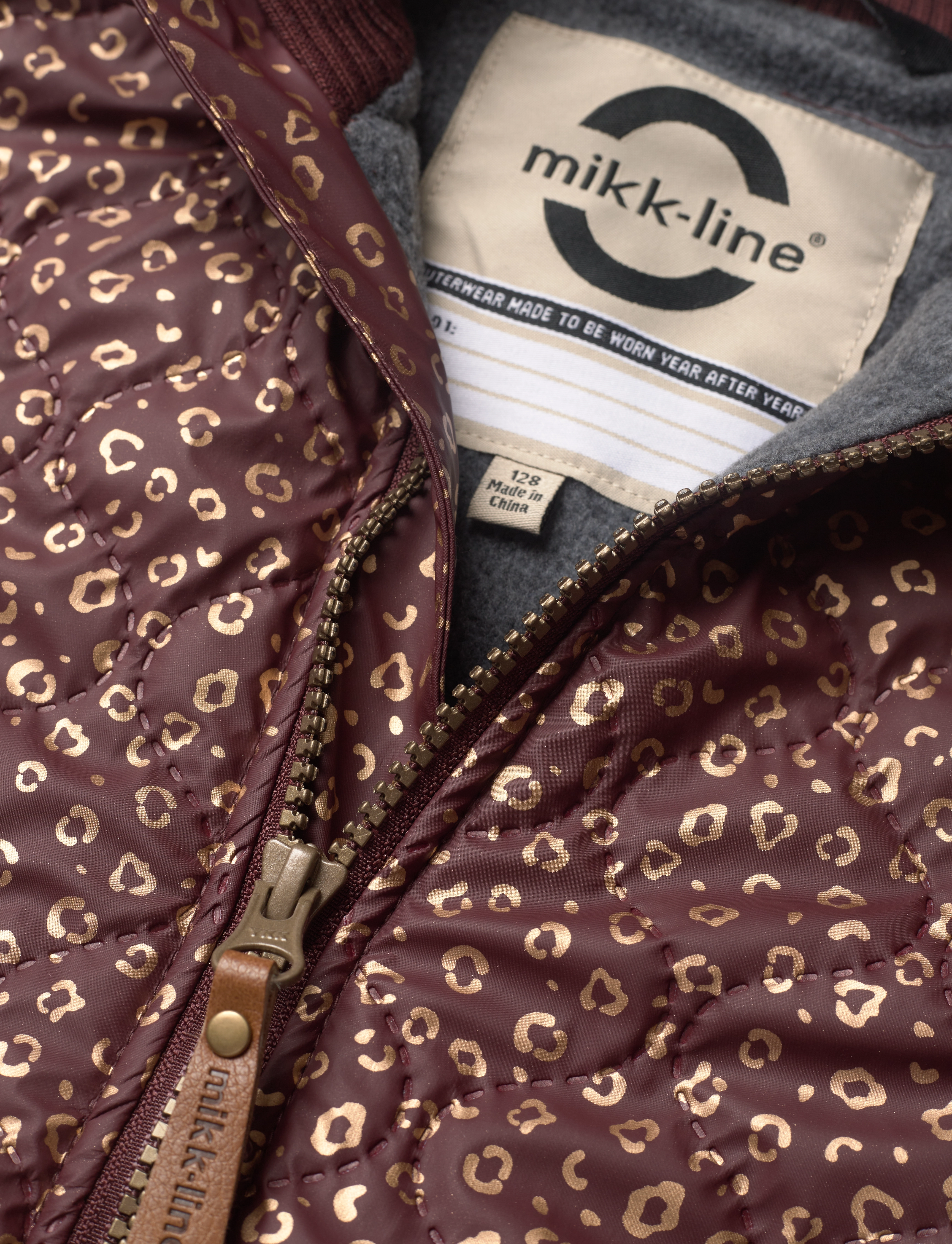 mikk-line - Duvet Jacket Glitter w Fleece - decadent chocolate - 2
