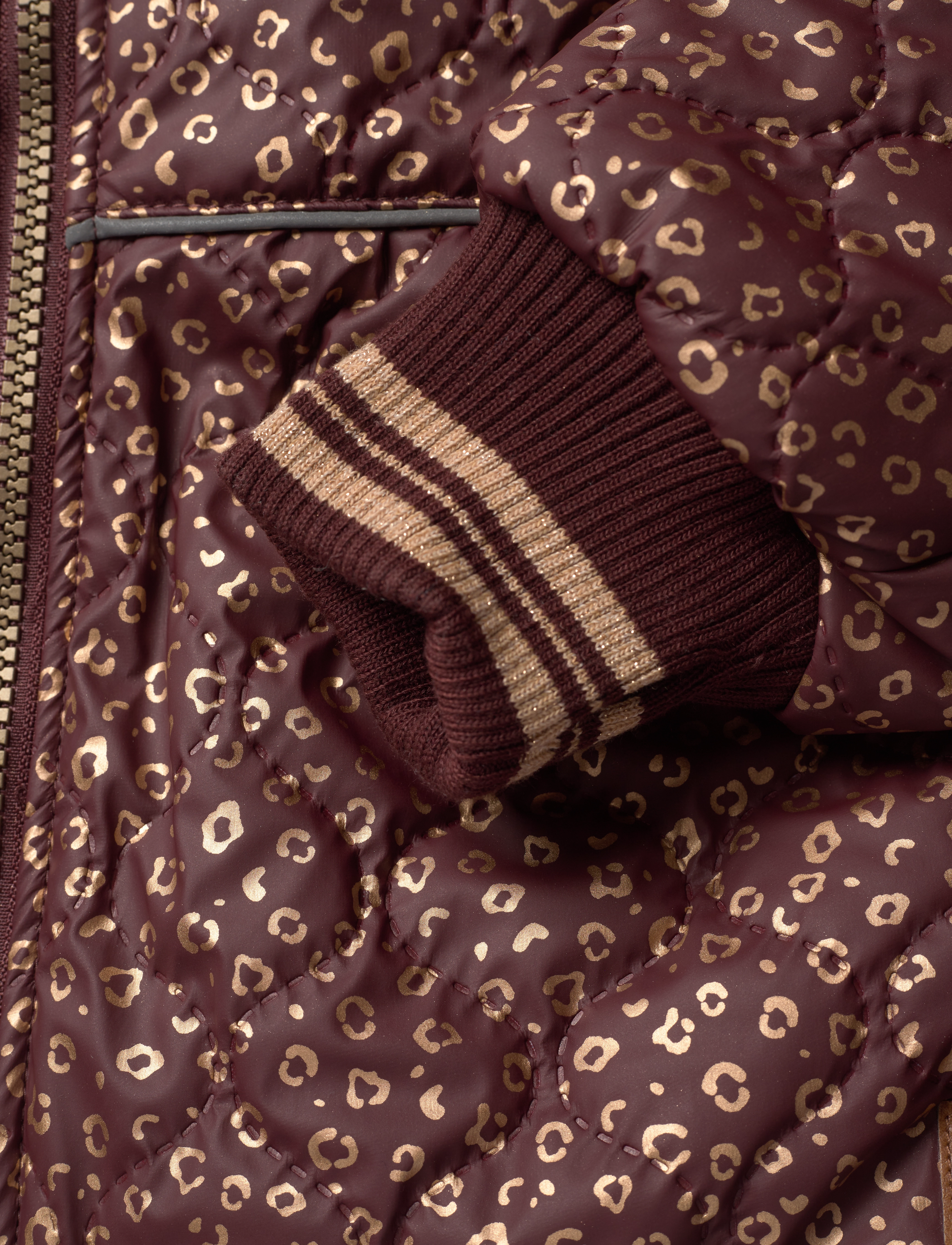 mikk-line - Duvet Jacket Glitter w Fleece - decadent chocolate - 3