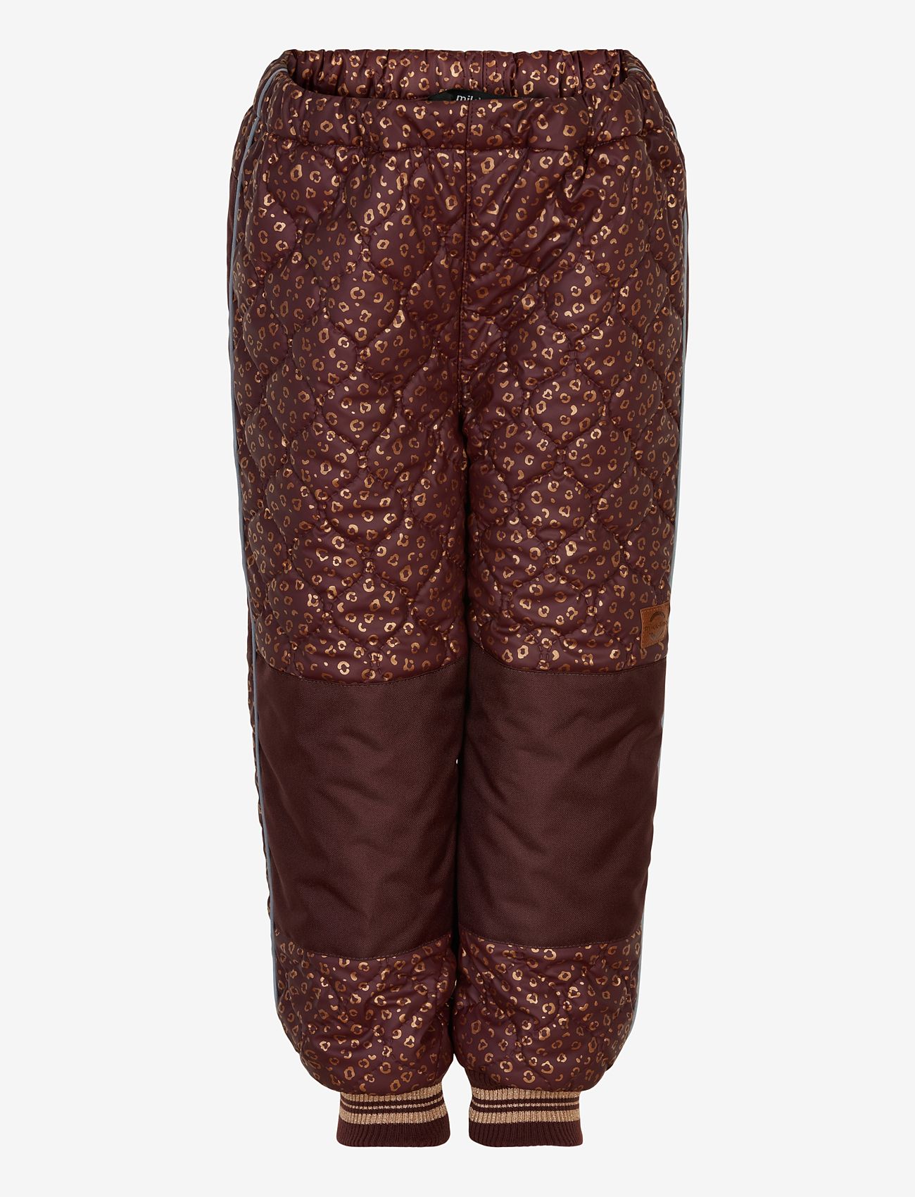 mikk-line - Duvet  Pant Glitter - termo kelnės - decadent chocolate - 0