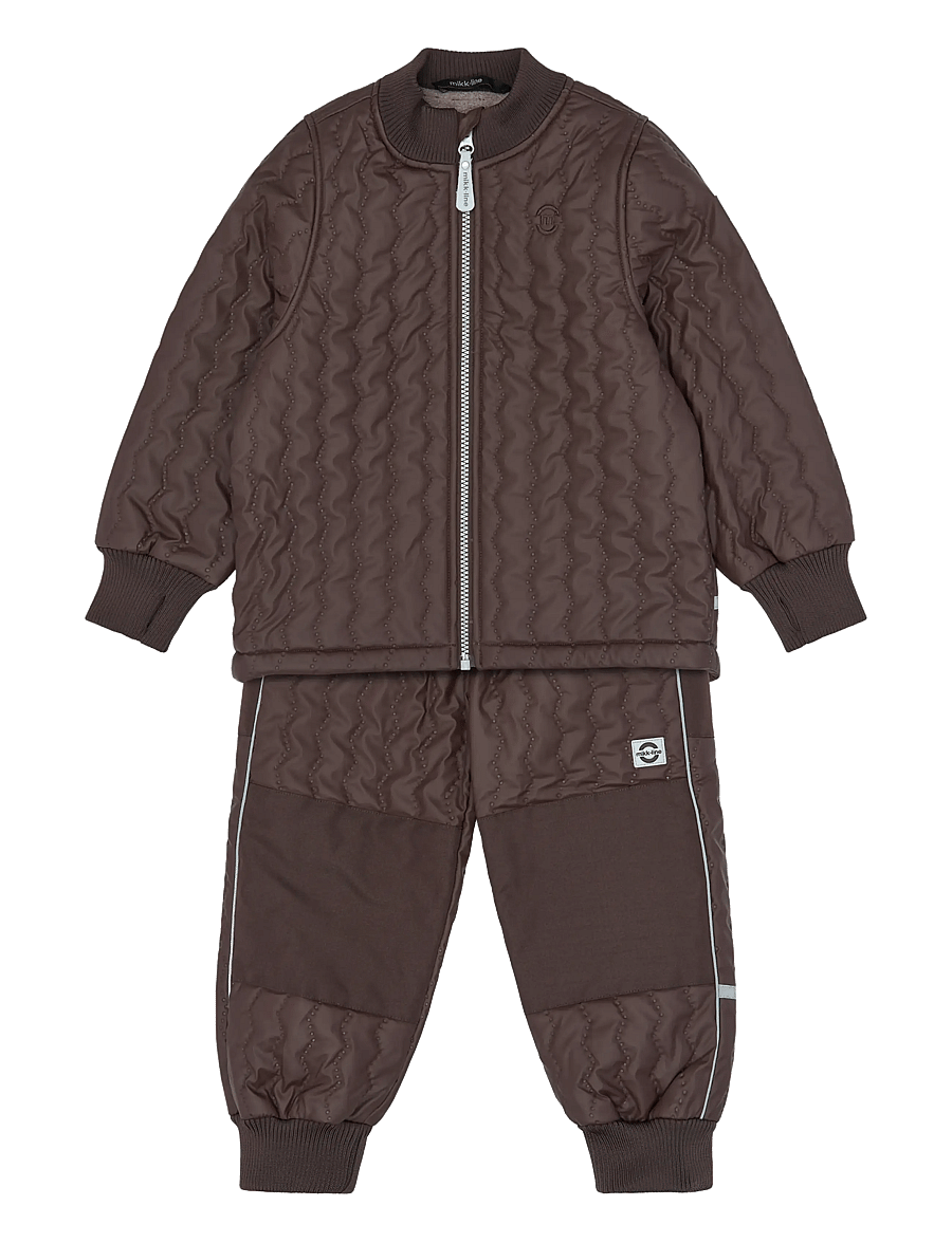 mikk-line - Duvet Set w. Fleece - joggingsæt - coffee bean - 0