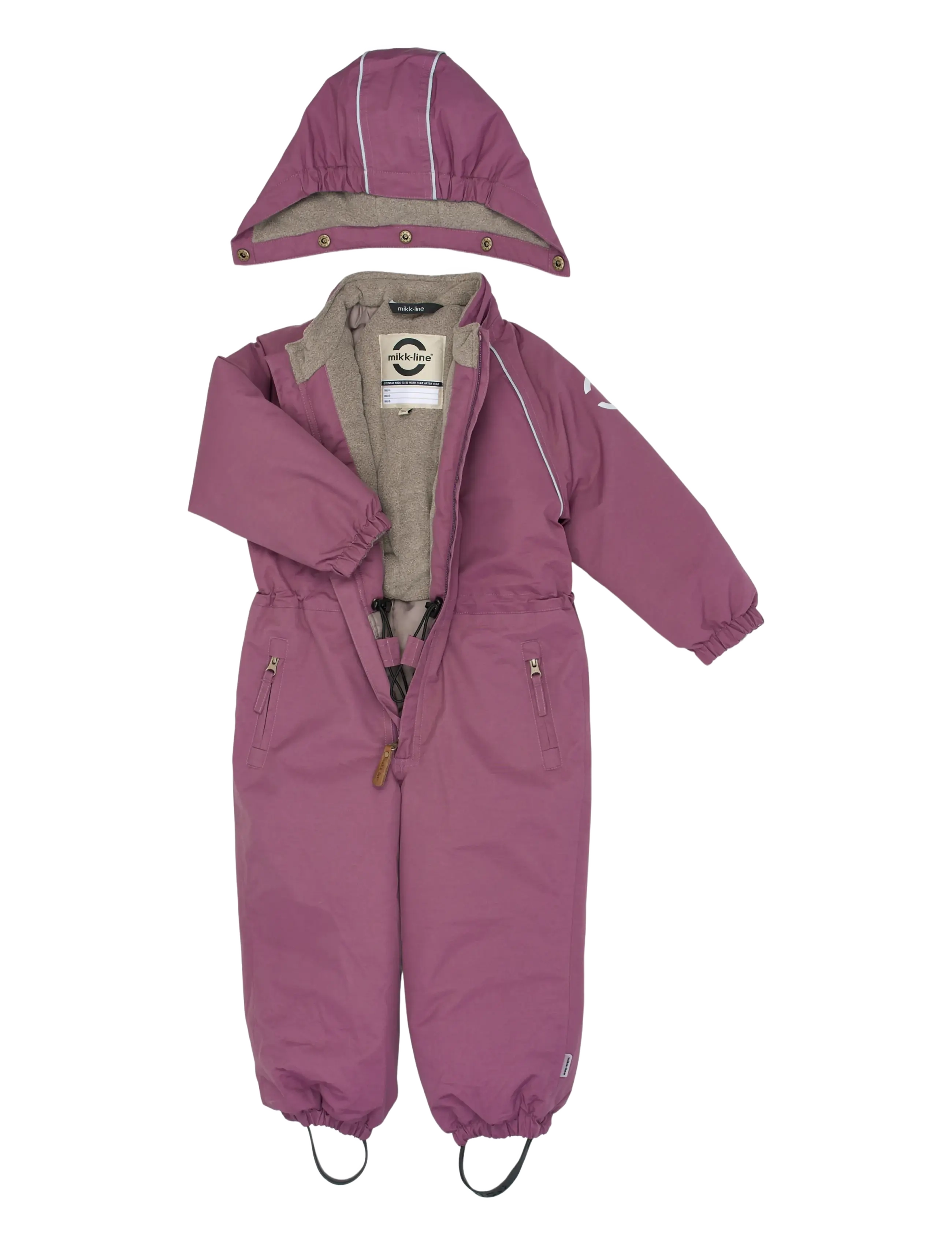 mikk-line - Nylon Junior Suit - Solid - schneeanzug - tulipwood - 2