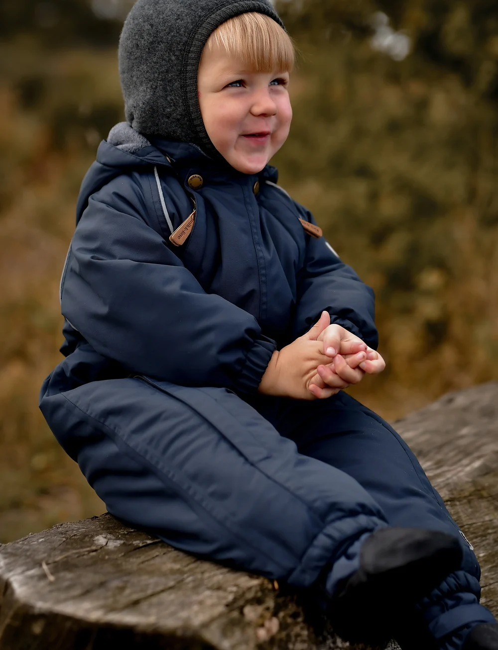 mikk-line - Nylon Baby Suit - Solid - talvekombinesoon - blue nights - 0