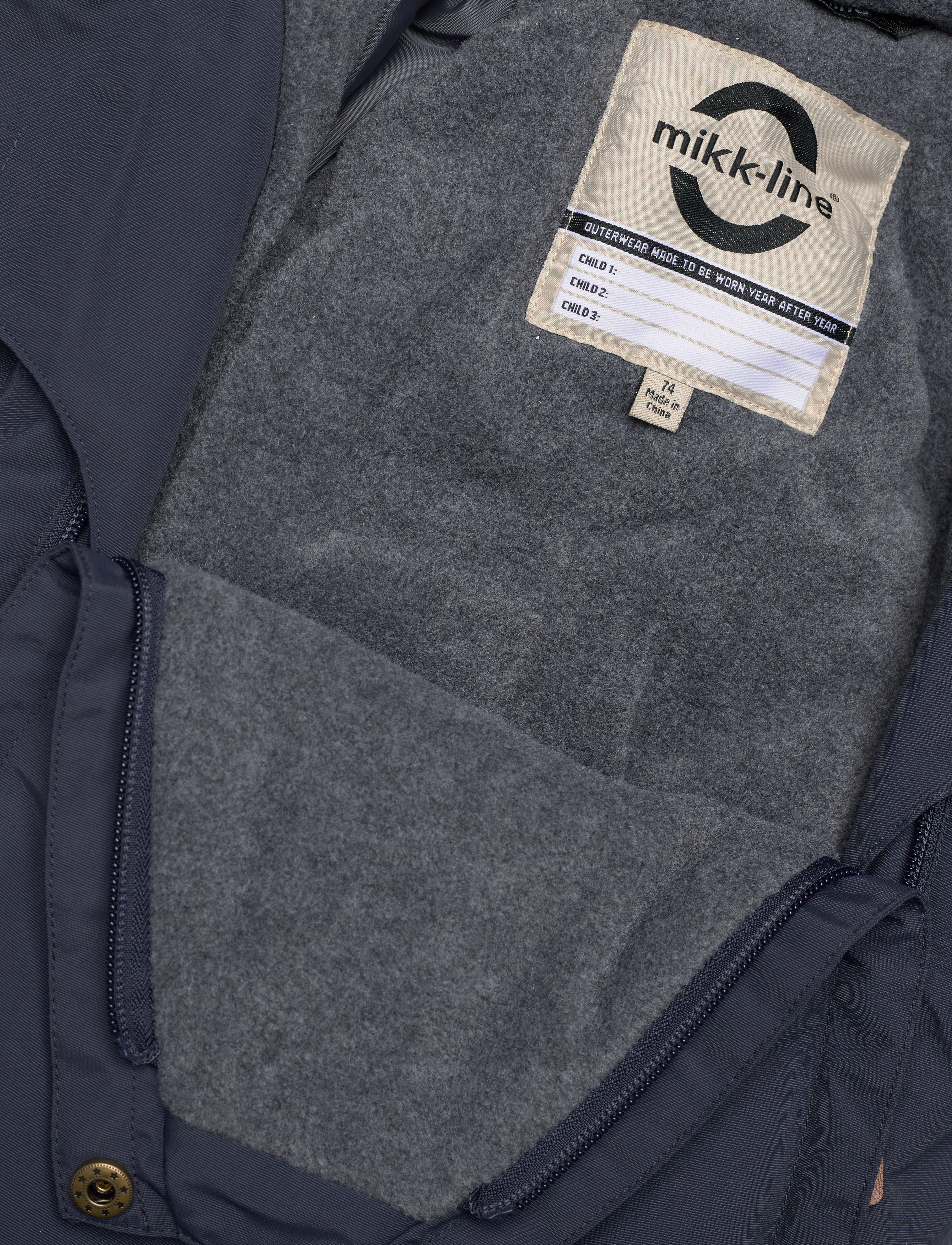 mikk-line - Nylon Baby Suit - Solid - talvekombinesoon - blue nights - 3