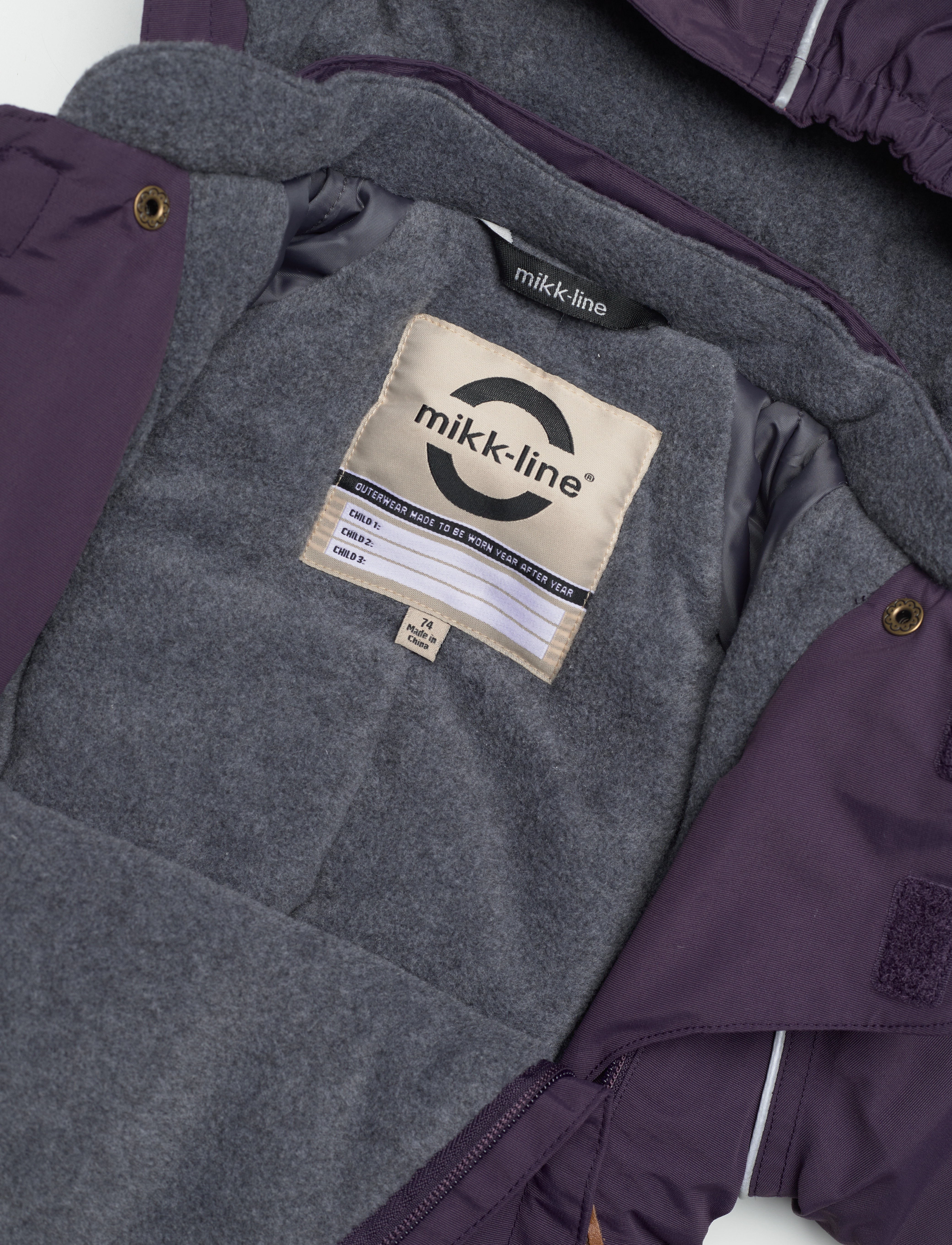 mikk-line - Nylon Baby Suit - Solid - overtøj - nightshade - 3