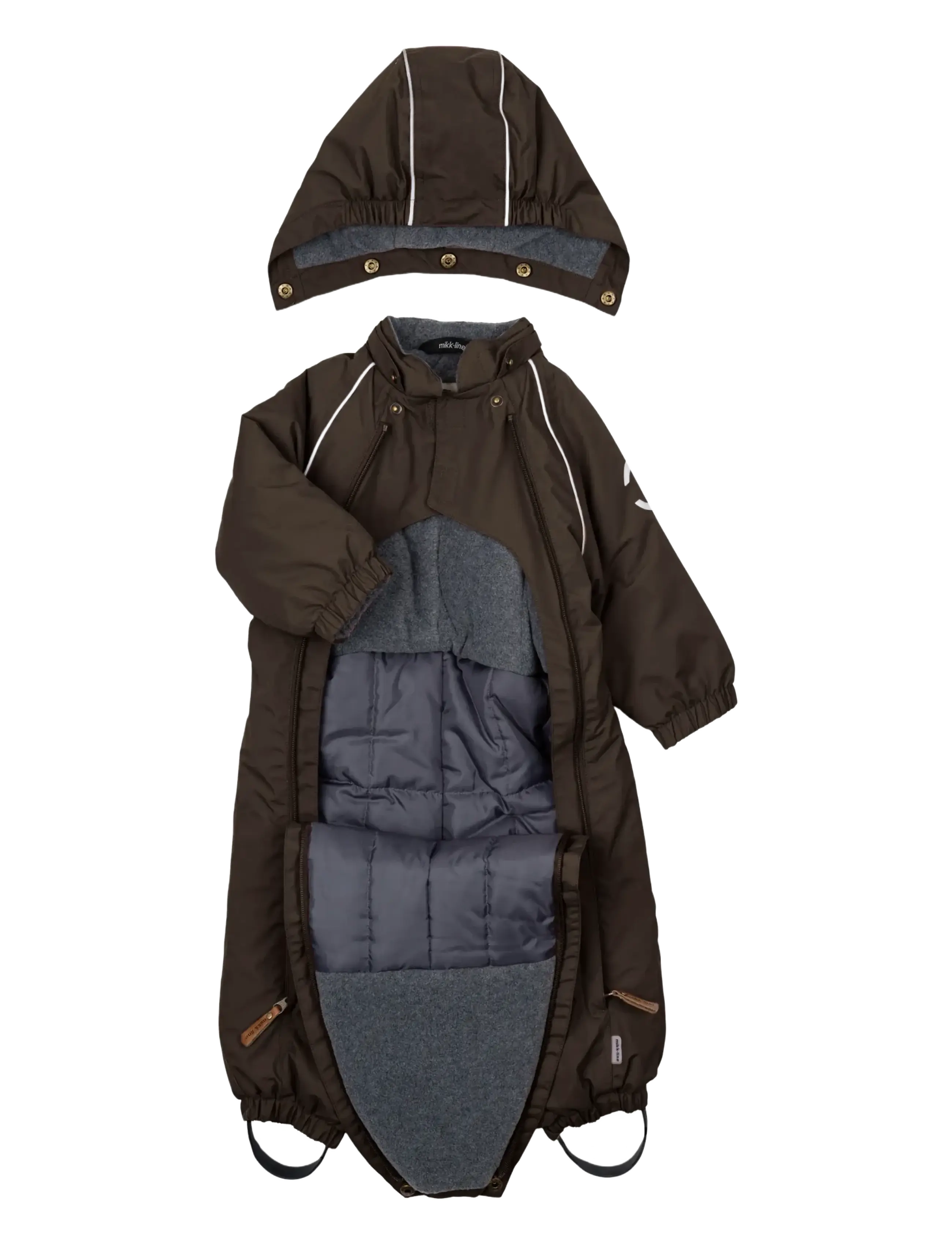 mikk-line - Nylon Baby Suit - Solid - Žieminiai kombinezonai - raisin - 2