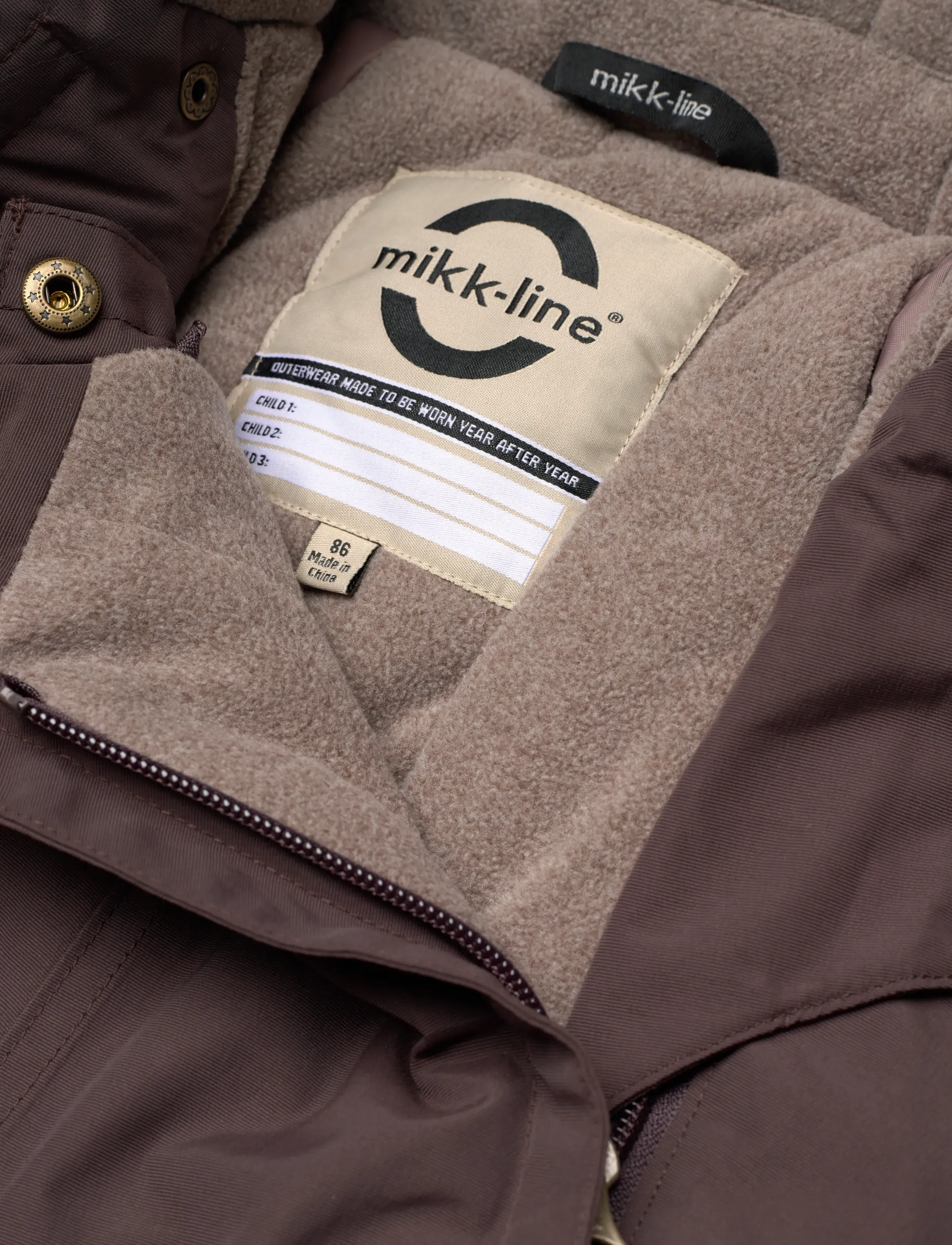 mikk-line - Nylon Baby Suit - Solid - Žieminiai kombinezonai - raisin - 3