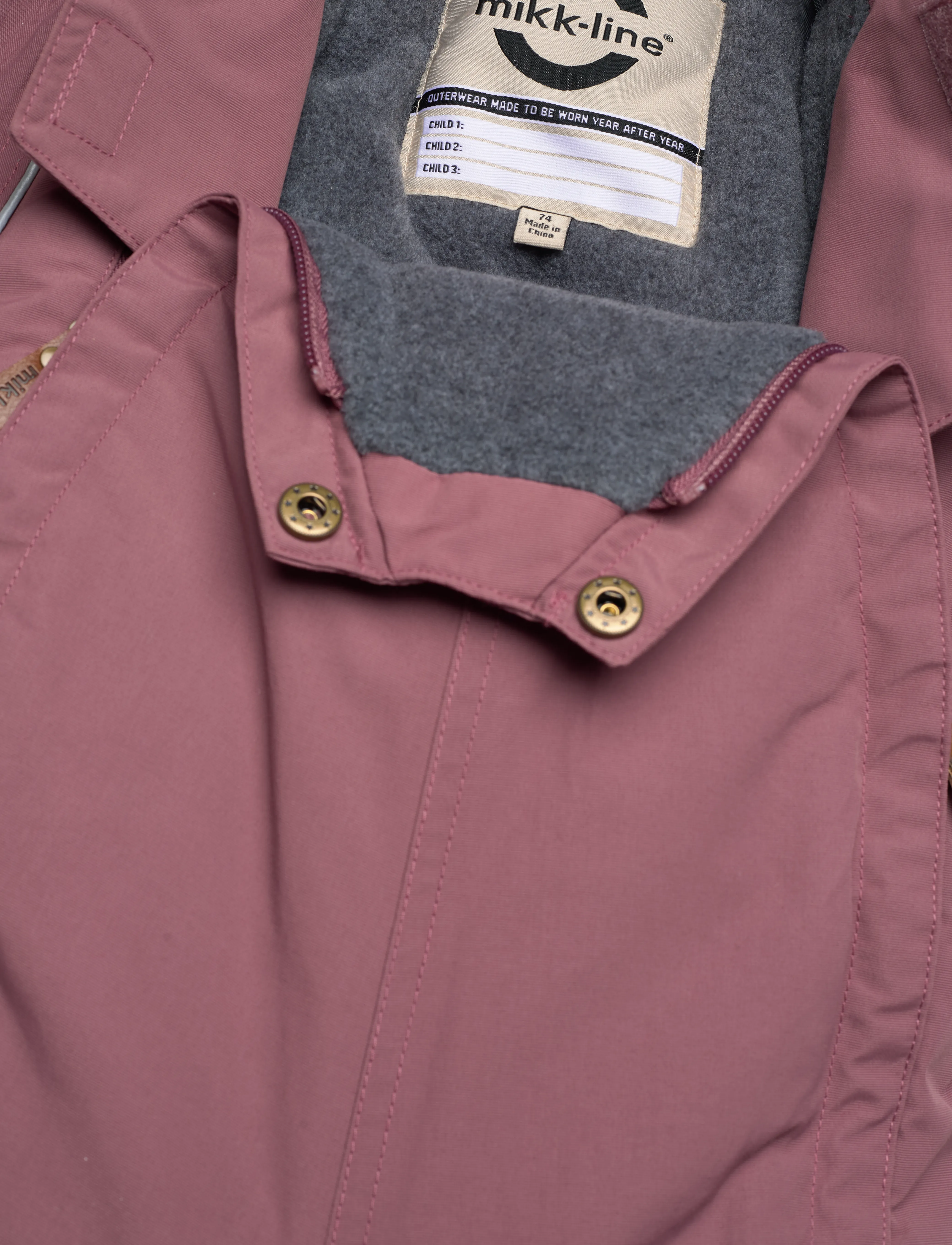 mikk-line - Nylon Baby Suit - Solid - overtøj - rose brown - 2