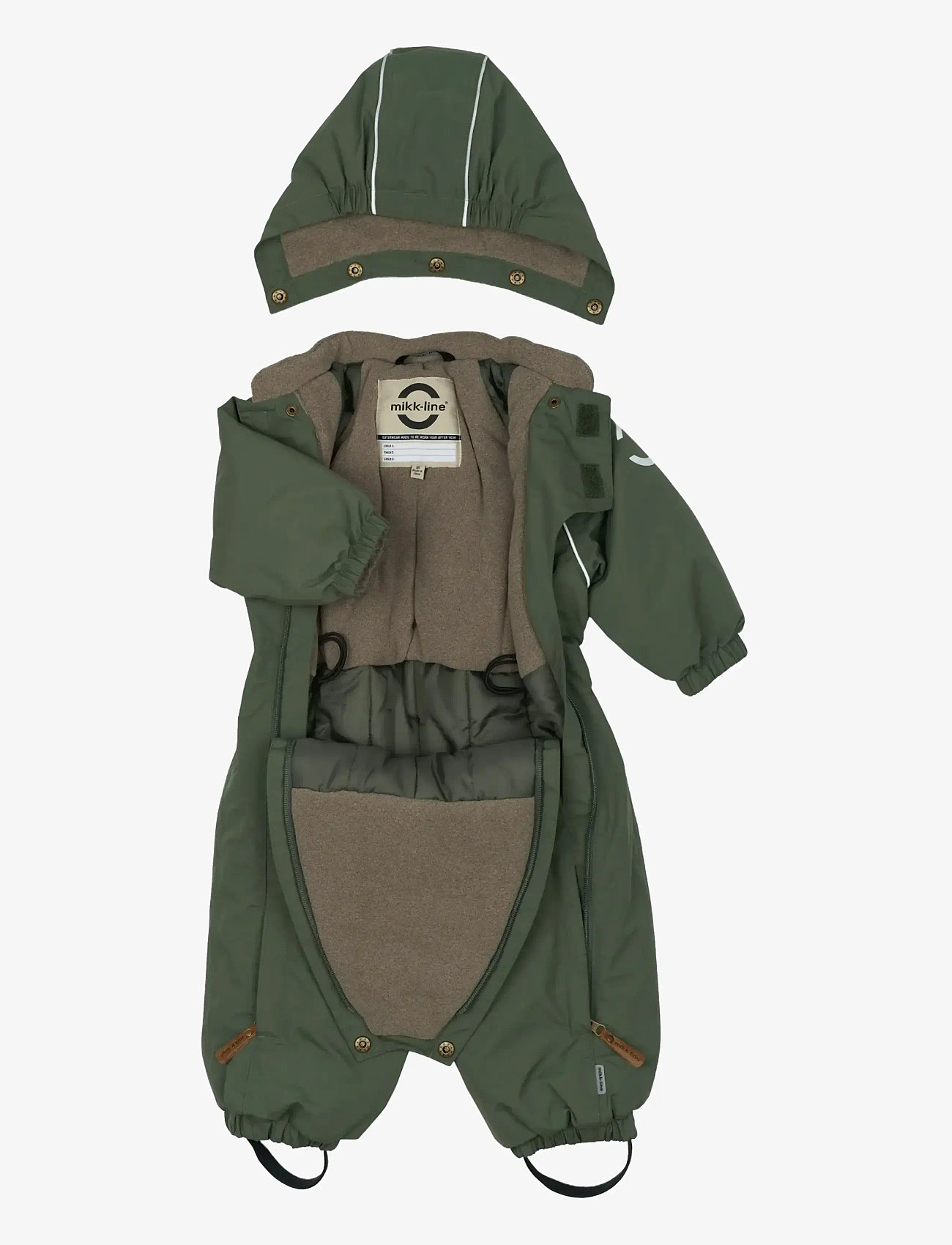 mikk-line - Nylon Baby Suit - Solid - schneeanzug - thyme - 2