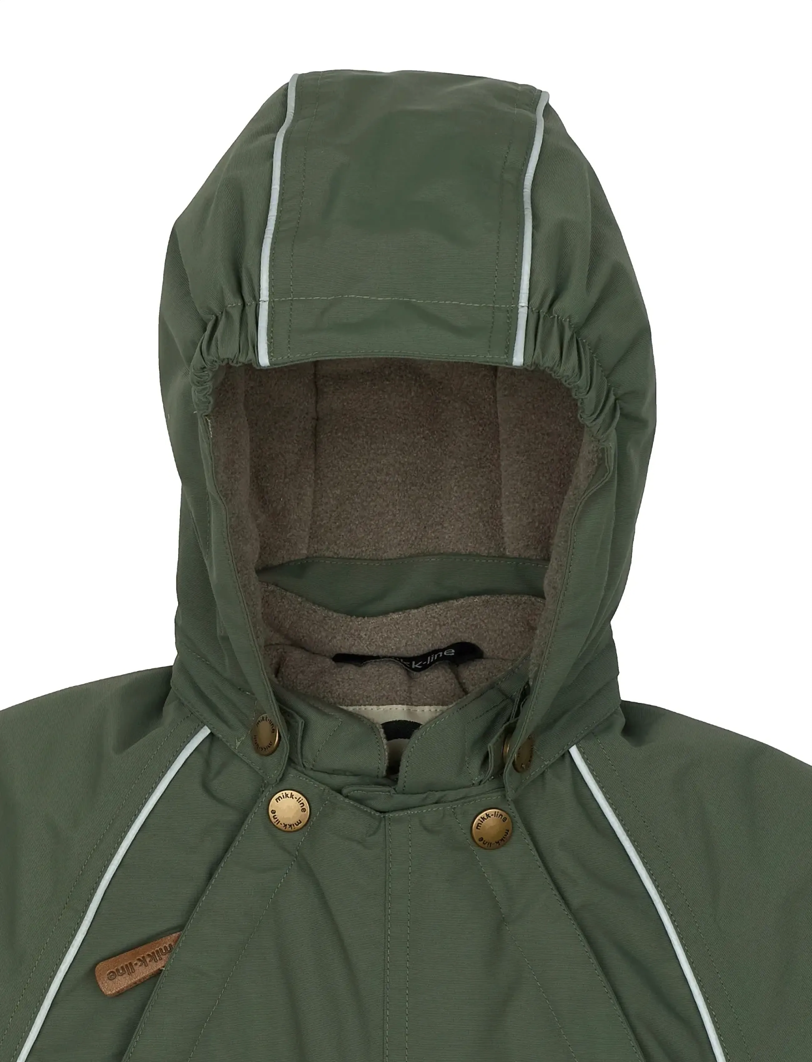 mikk-line - Nylon Baby Suit - Solid - snowsuit - thyme - 3