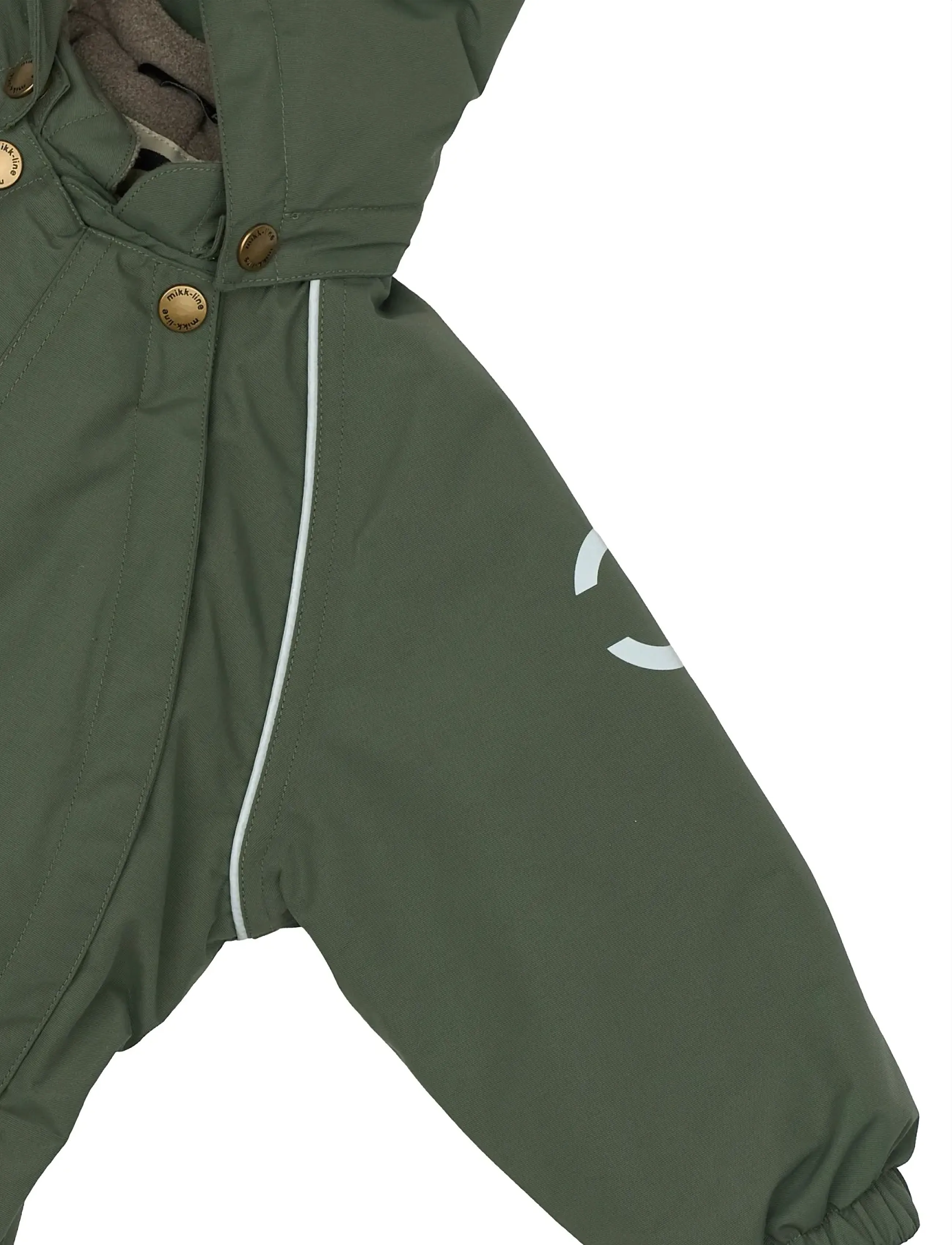 mikk-line - Nylon Baby Suit - Solid - snowsuit - thyme - 4
