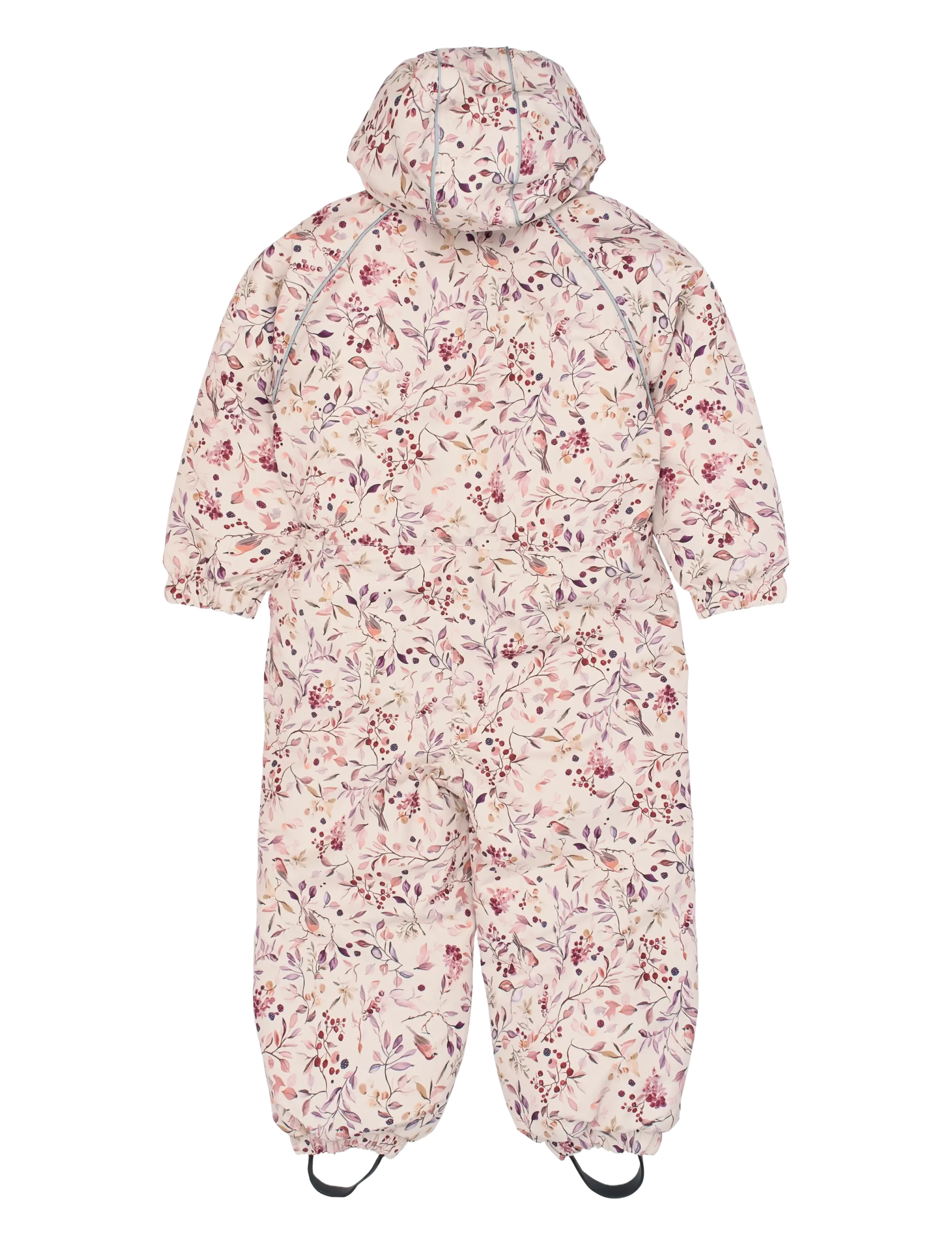mikk-line - Polyester Junior Suit - Aop Floral - schneeanzug - berries & birds aop - 1
