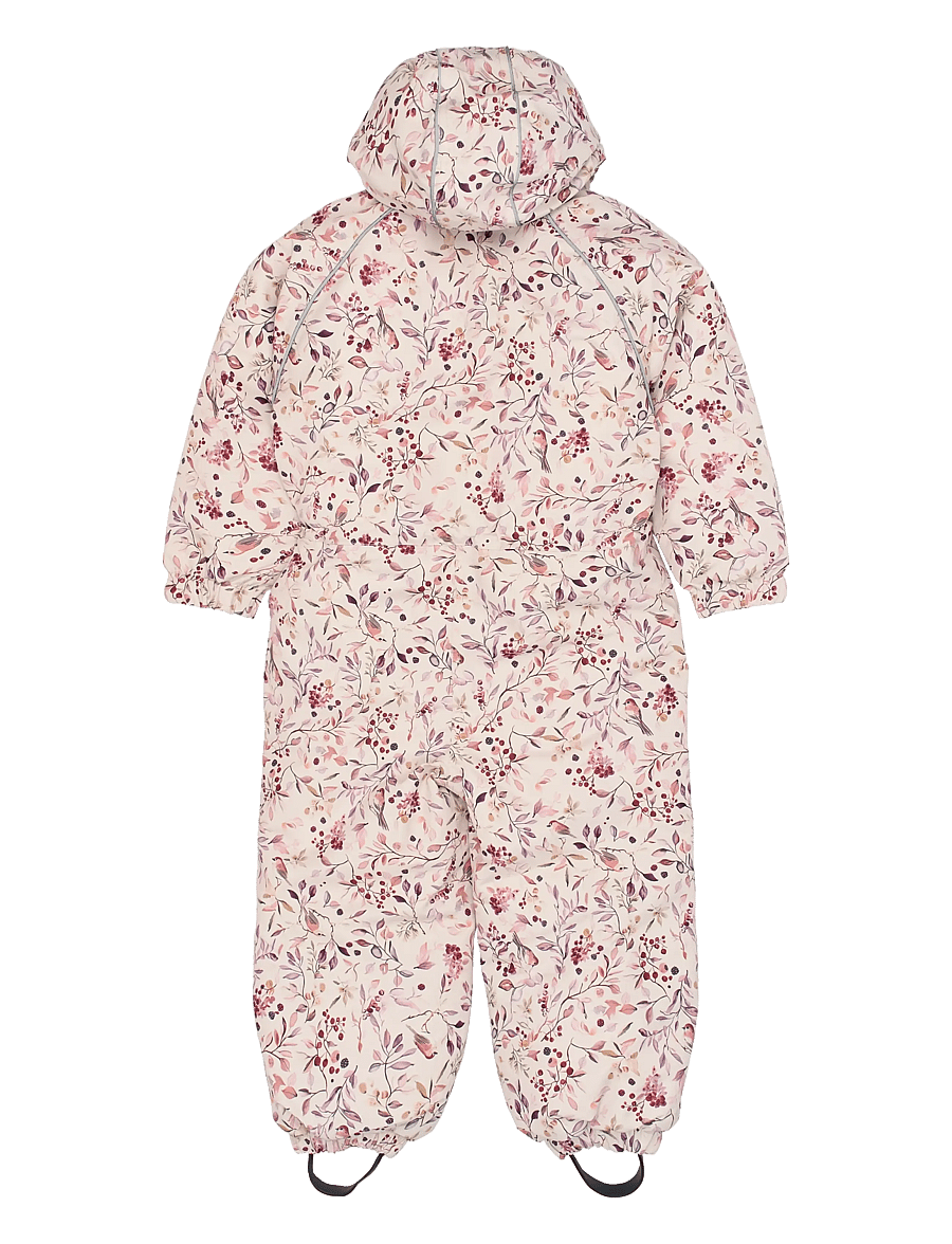 mikk-line - Polyester Junior Suit - Aop Floral - schneeanzug - berries & birds aop - 1