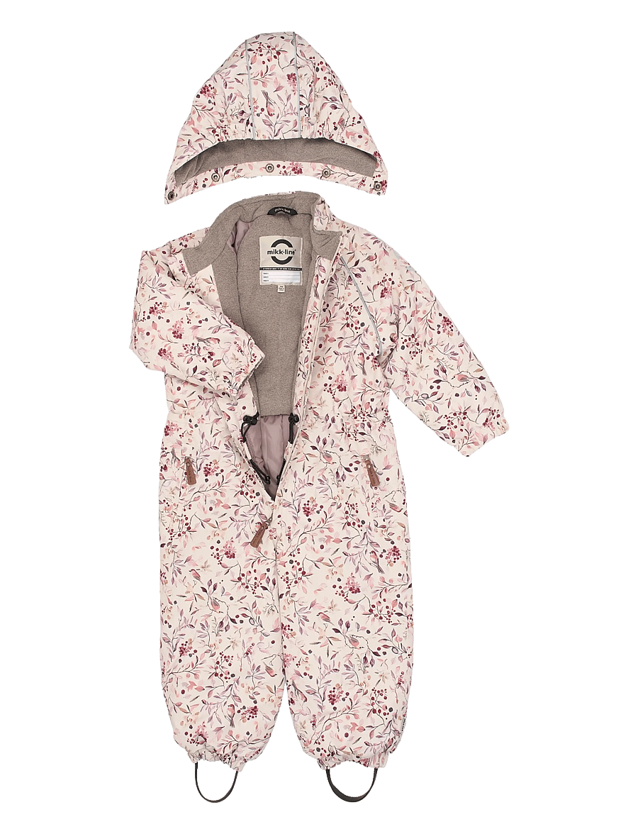 mikk-line - Polyester Junior Suit - Aop Floral - schneeanzug - berries & birds aop - 2