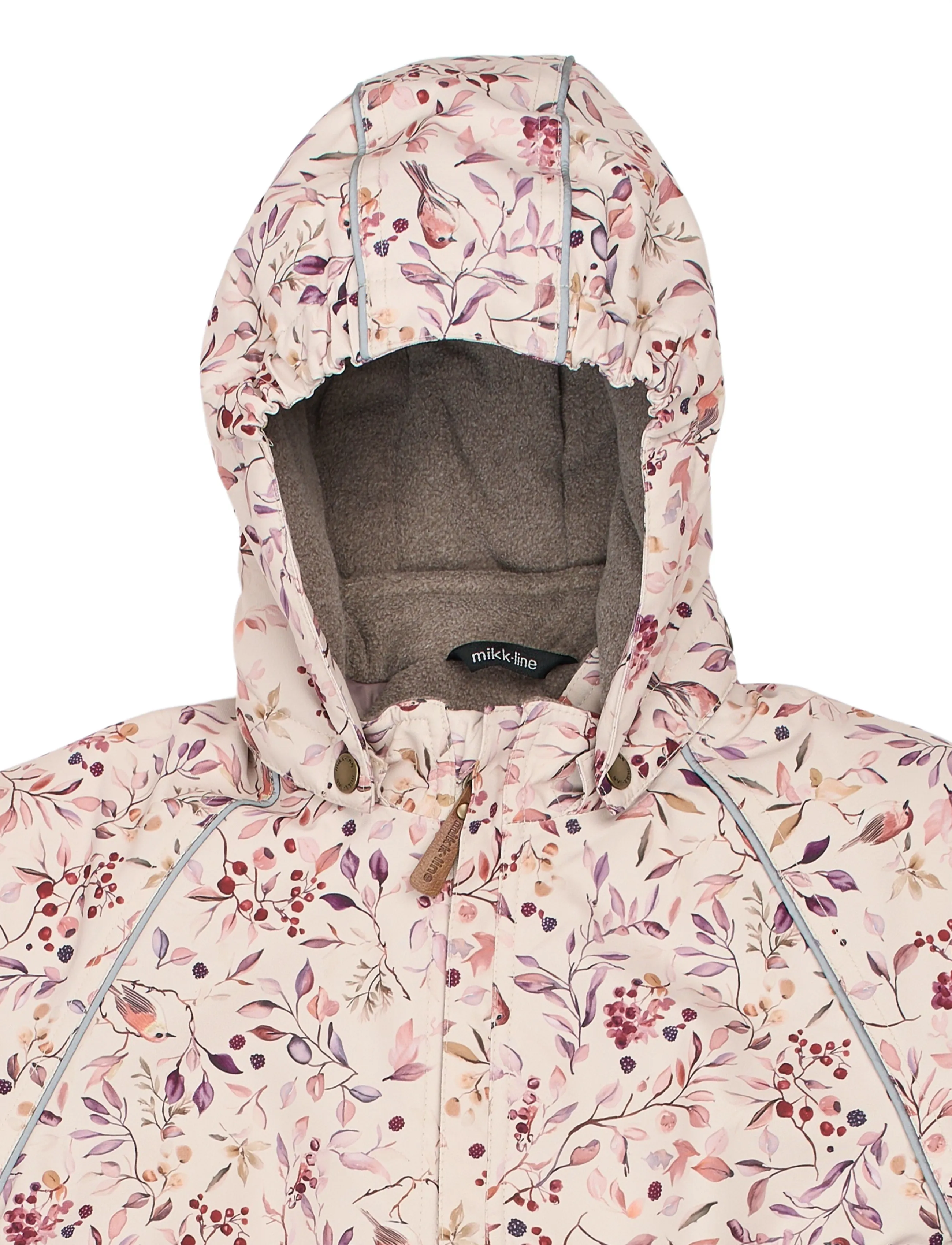 mikk-line - Polyester Junior Suit - Aop Floral - schneeanzug - berries & birds aop - 3