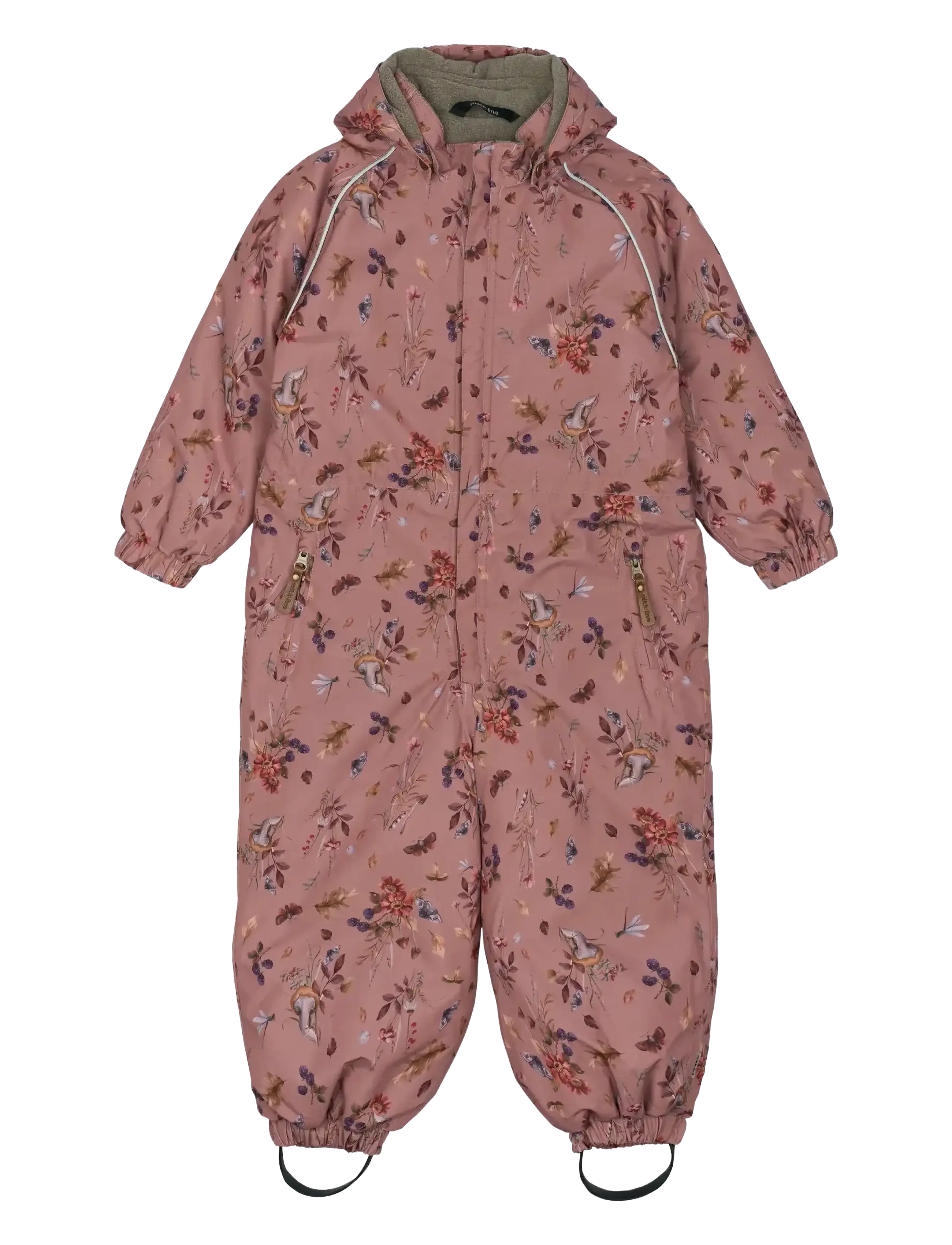 mikk-line Polyester Junior Suit Aop Floral, Børn, Flyverdragt, Pink, Str: 80