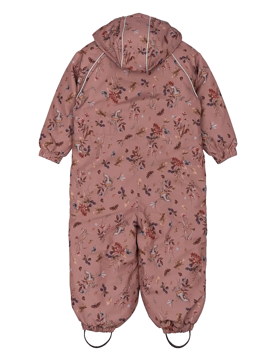 mikk-line - Polyester Junior Suit - Aop Floral - snjógallar - burlwood - 1