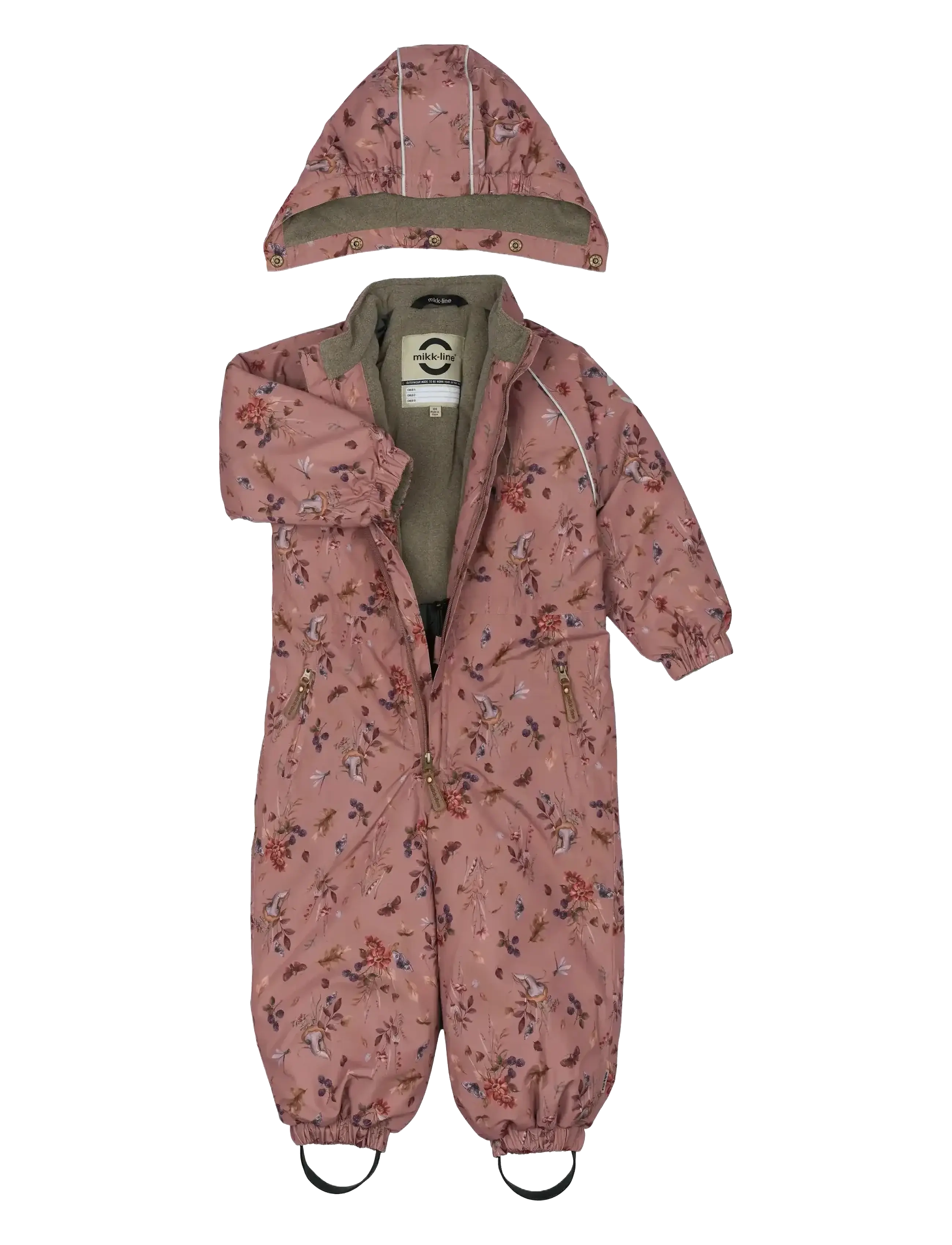 mikk-line - Polyester Junior Suit - Aop Floral - haalarit - burlwood - 2