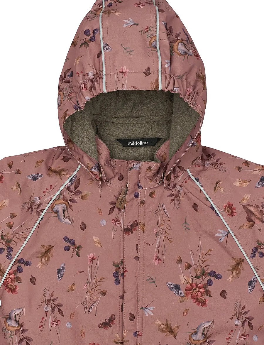 mikk-line - Polyester Junior Suit - Aop Floral - snjógallar - burlwood - 4