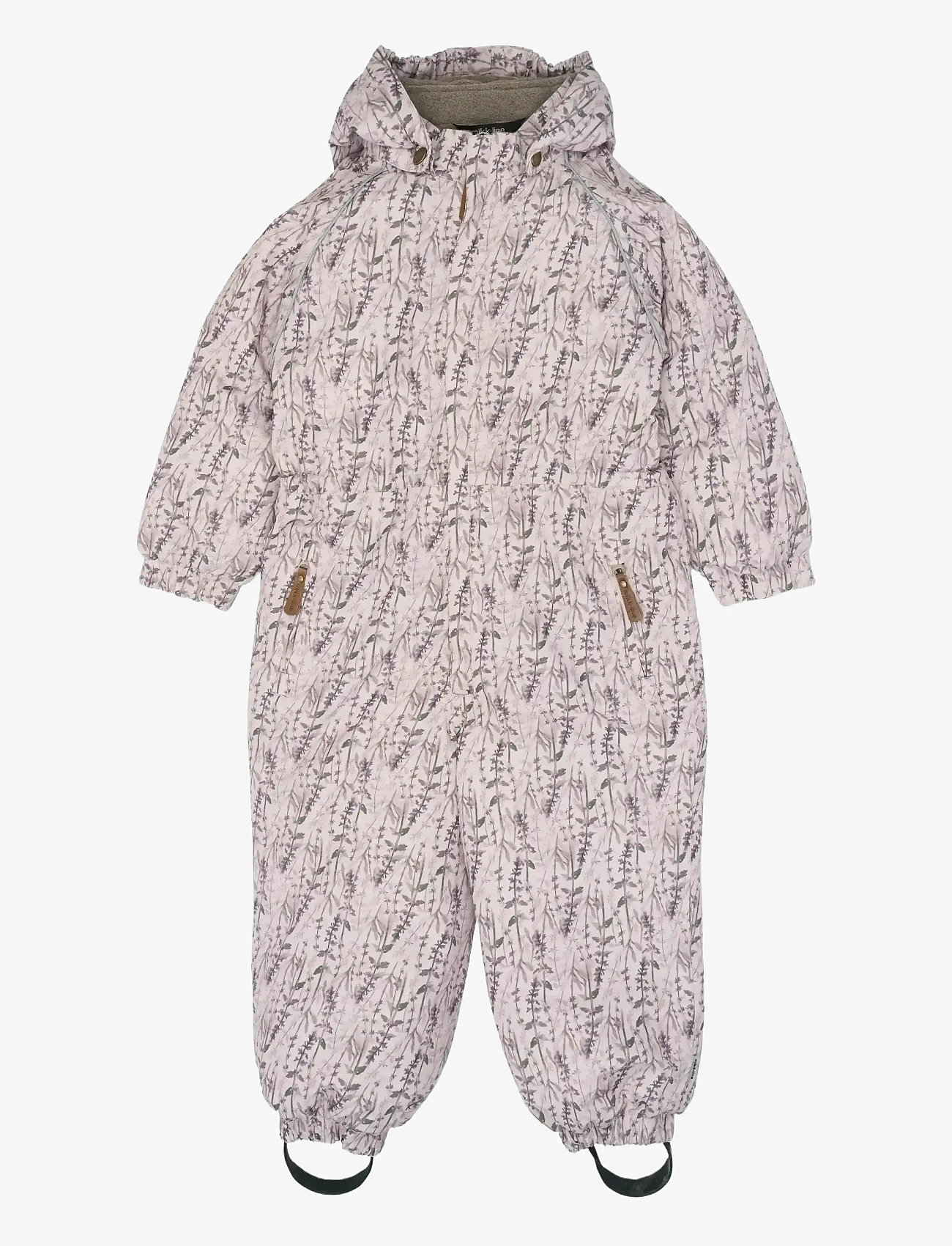 mikk-line - Polyester Junior Suit - Aop Floral - Žieminiai kombinezonai - cloud gray - 0