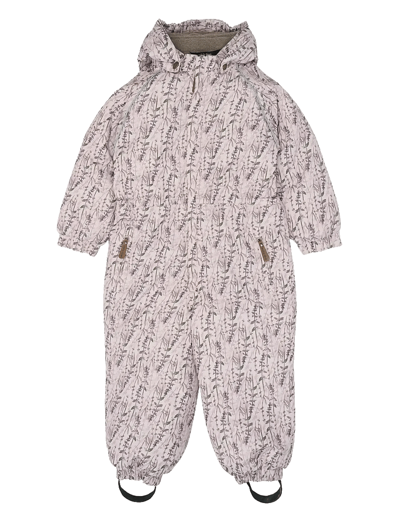 mikk-line - Polyester Junior Suit - Aop Floral - Žieminiai kombinezonai - cloud gray - 0
