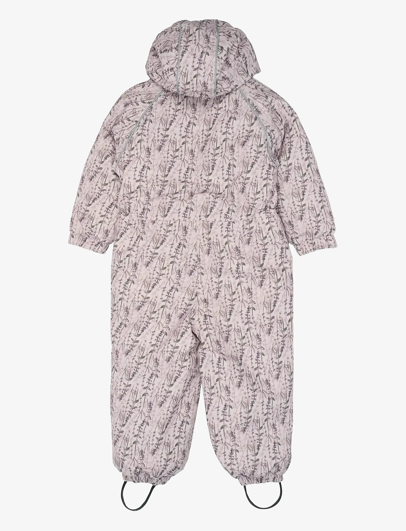 mikk-line - Polyester Junior Suit - Aop Floral - Žieminiai kombinezonai - cloud gray - 1