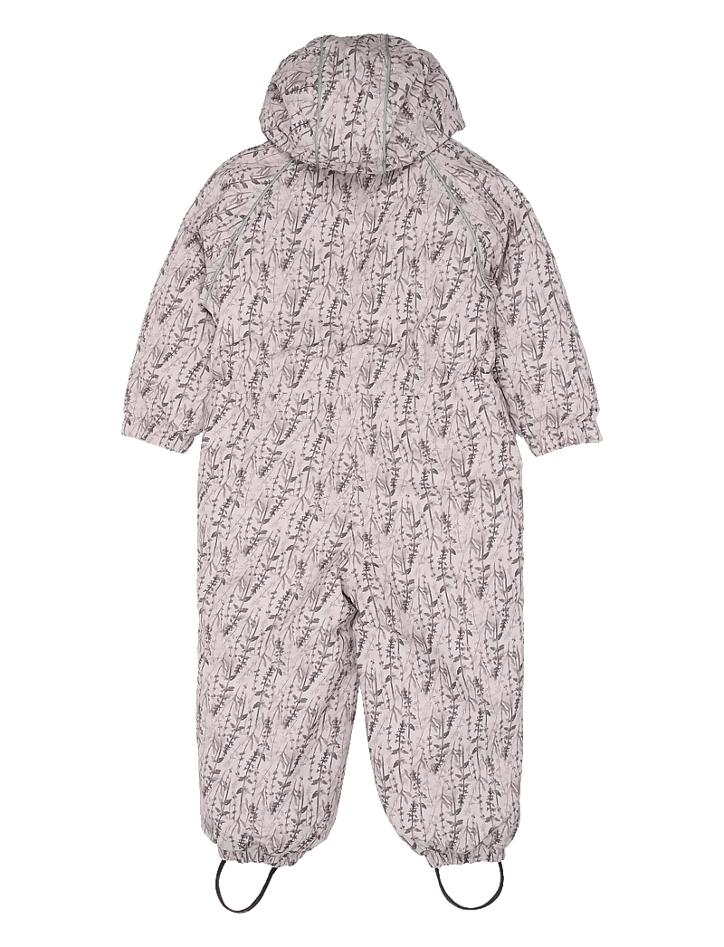 mikk-line - Polyester Junior Suit - Aop Floral - Žieminiai kombinezonai - cloud gray - 1