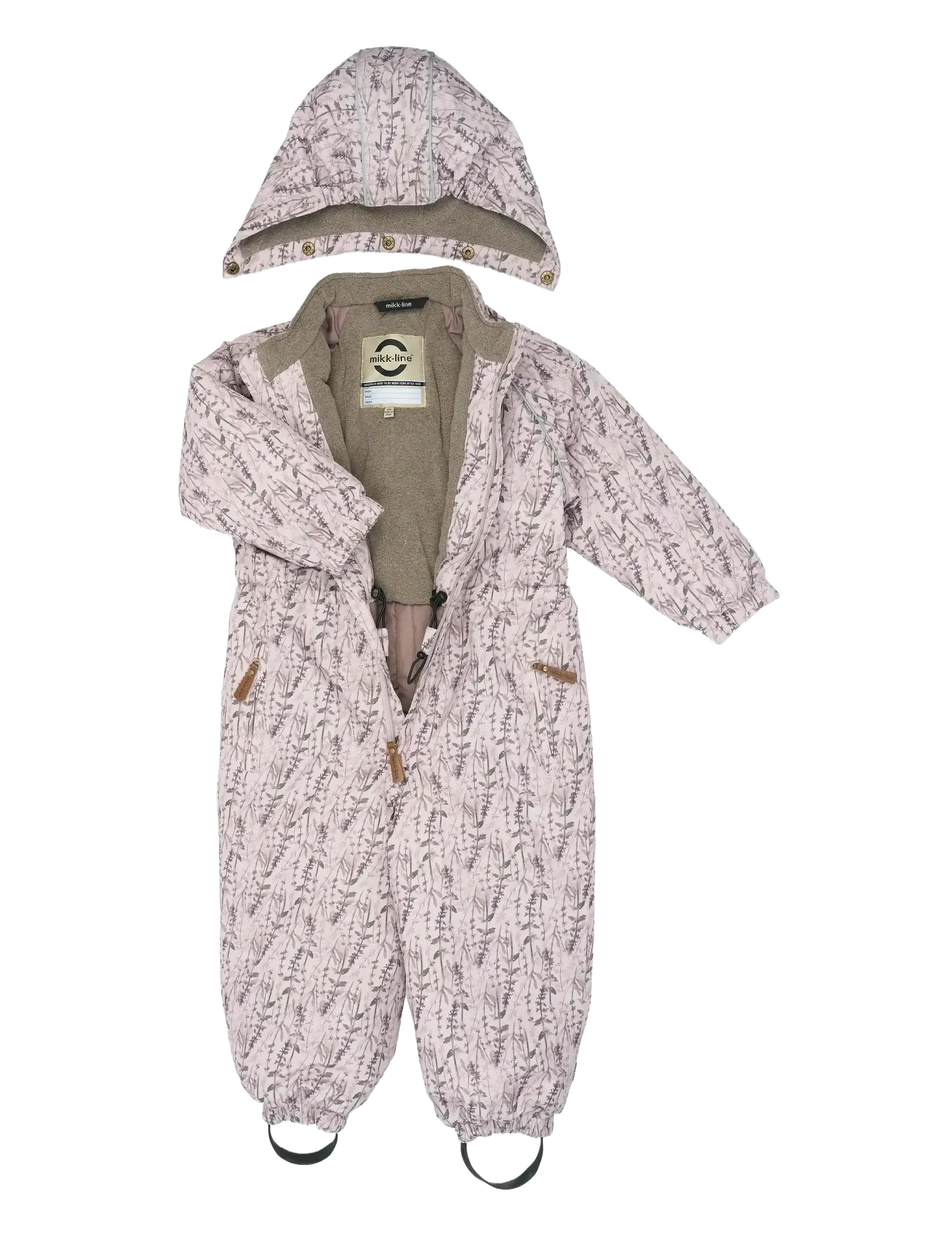 mikk-line - Polyester Junior Suit - Aop Floral - børn - cloud gray - 2