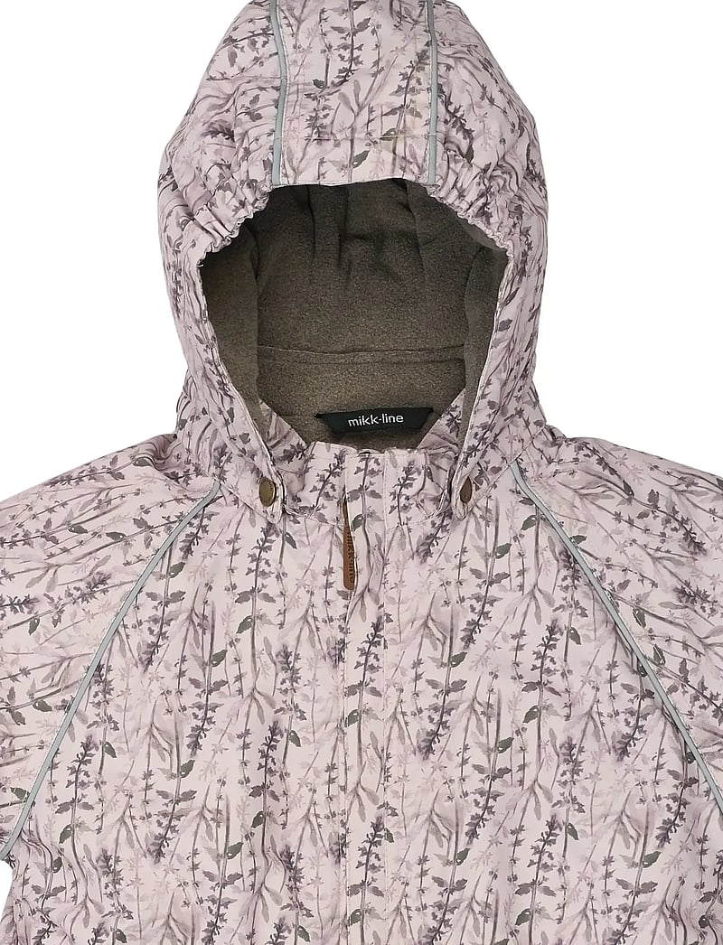 mikk-line - Polyester Junior Suit - Aop Floral - Žieminiai kombinezonai - cloud gray - 5