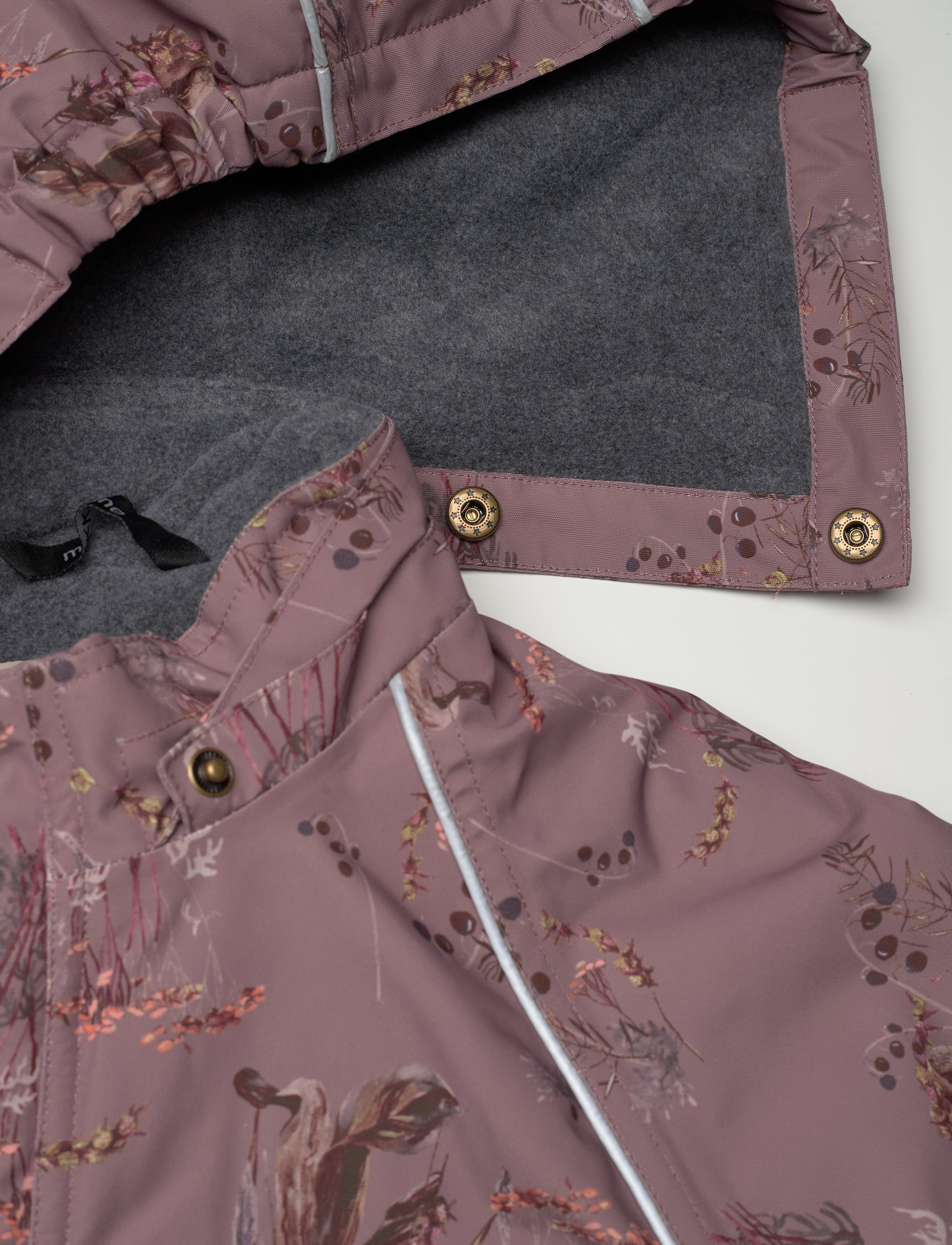 mikk-line - Polyester Junior Suit - Aop Floral - talvekombinesoon - twilight mauve - 4