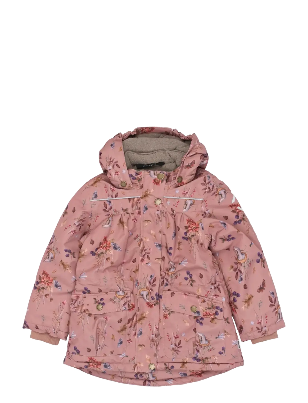 MIKK-LINE Polyester Jacke - Aop Floral Patterned - 128 - Kinder