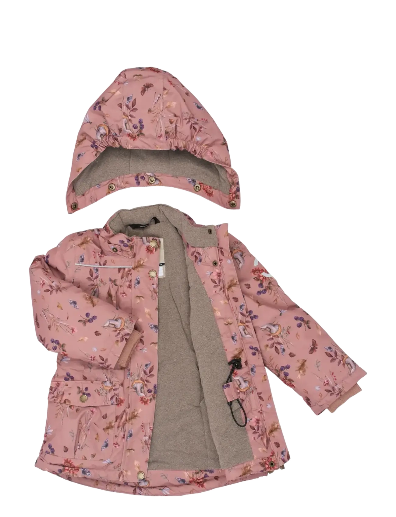 mikk-line - Polyester Jacket - Aop Floral - winter jackets - burlwood - 2