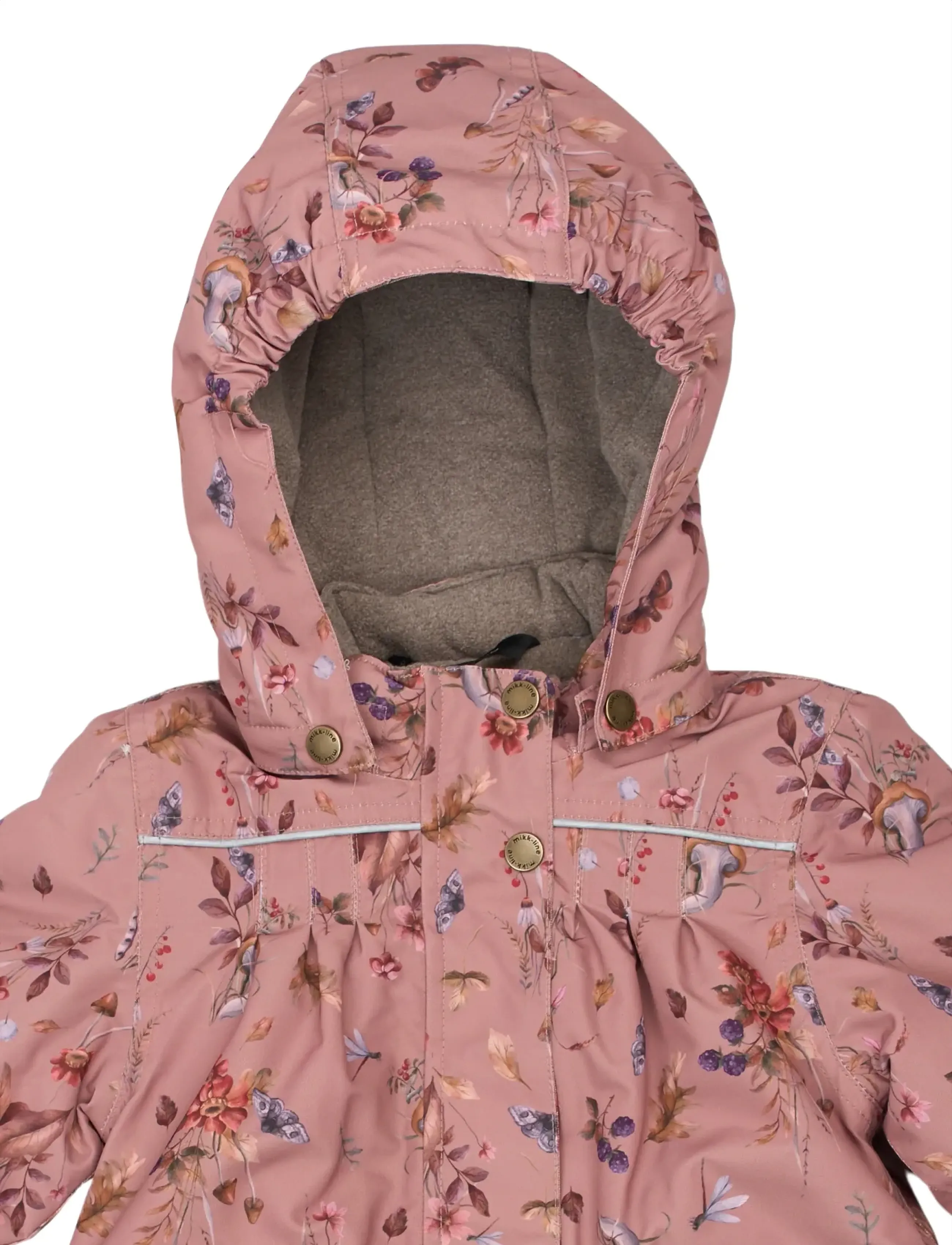 mikk-line - Polyester Jacket - Aop Floral - winter jackets - burlwood - 3