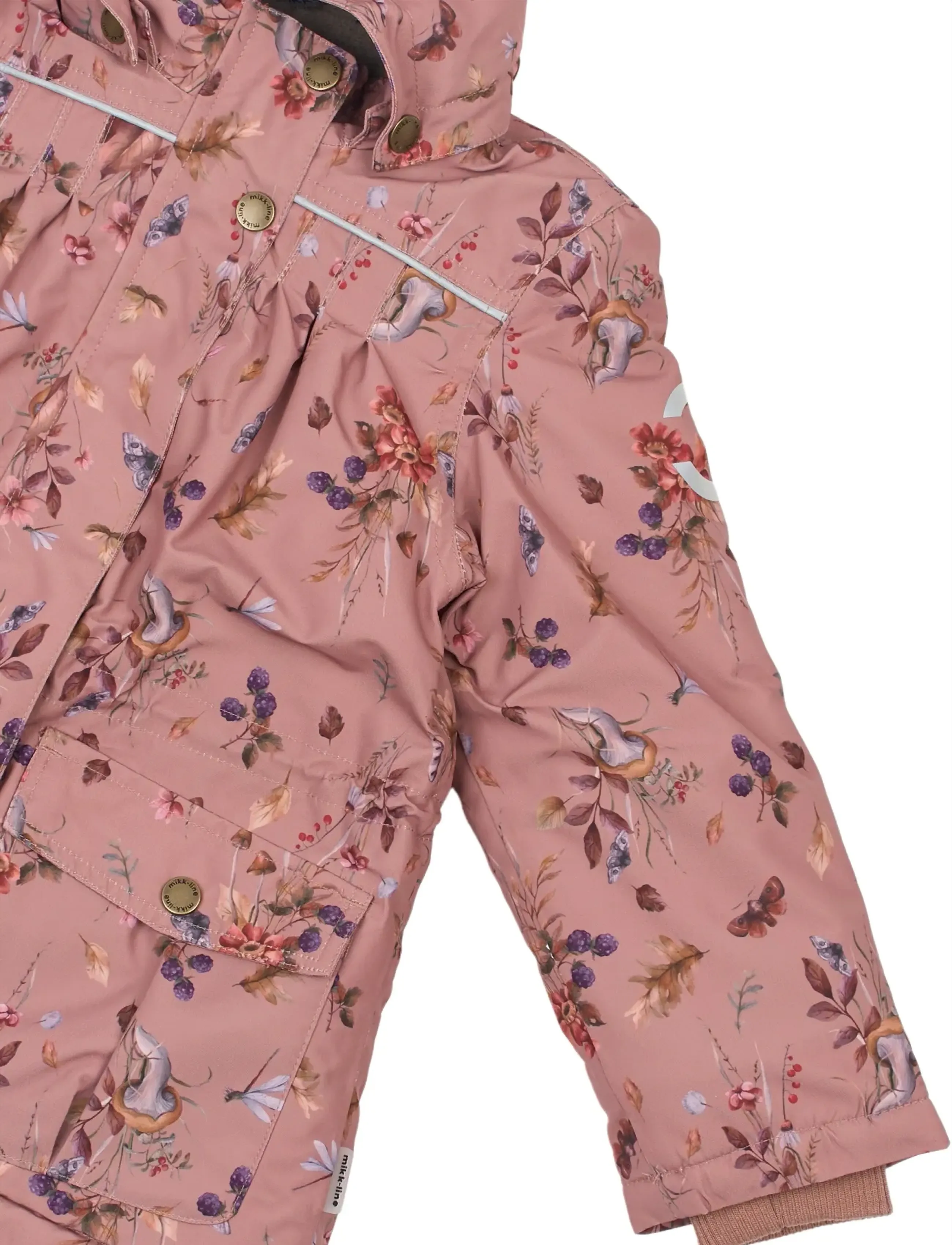 mikk-line - Polyester Jacket - Aop Floral - winter jackets - burlwood - 4