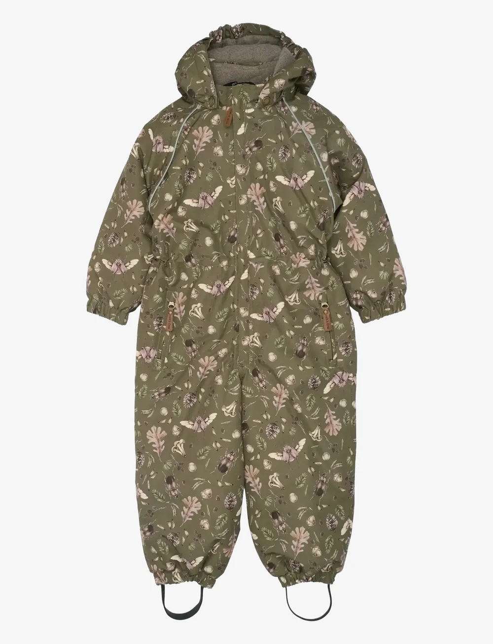 mikk-line - Polyester Junior Suit - Aop Forrest - vinteroveraller - burnt olive - 0