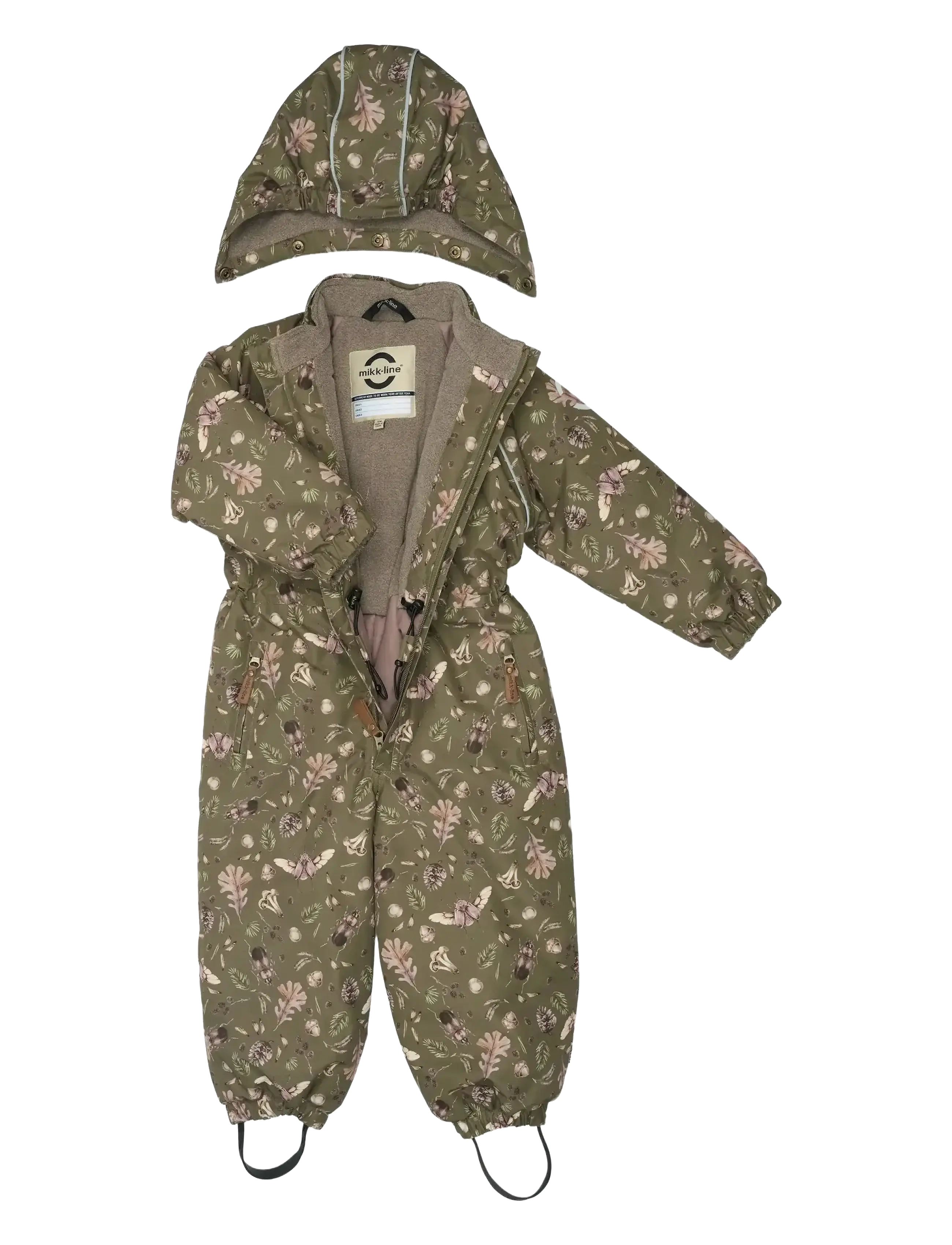 mikk-line - Polyester Junior Suit - Aop Forrest - overalls - burnt olive - 2