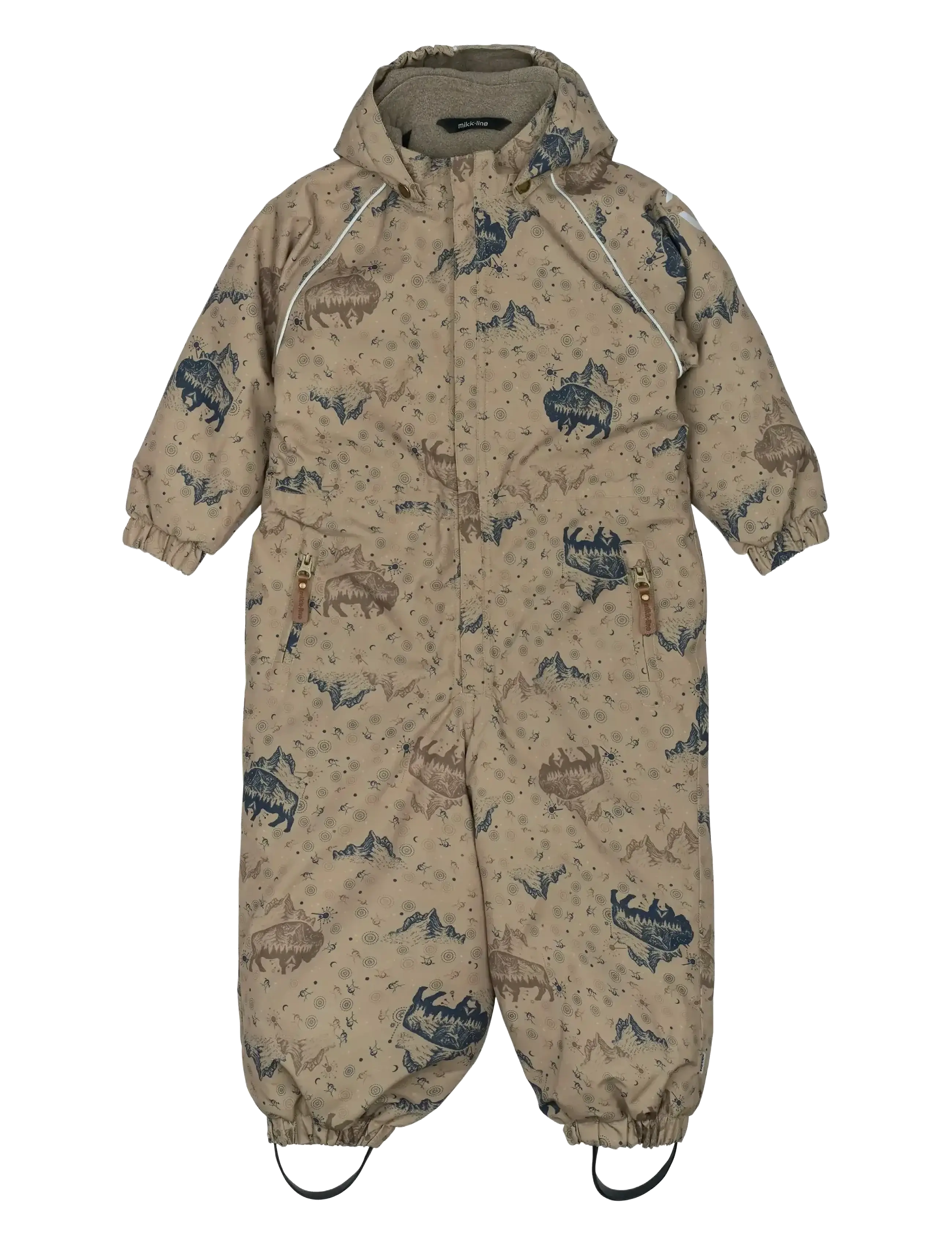 mikk-line Polyester Junior Suit Aop Forrest, Børn, Børne Flyverdragt, Brun, Str: 134