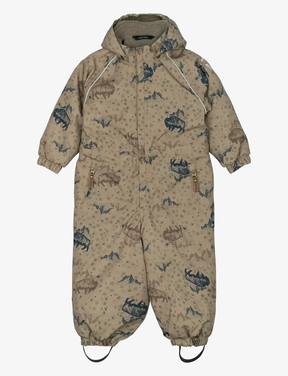 mikk-line - Polyester Junior Suit - Aop Forrest - schneeanzug - coriander - 0