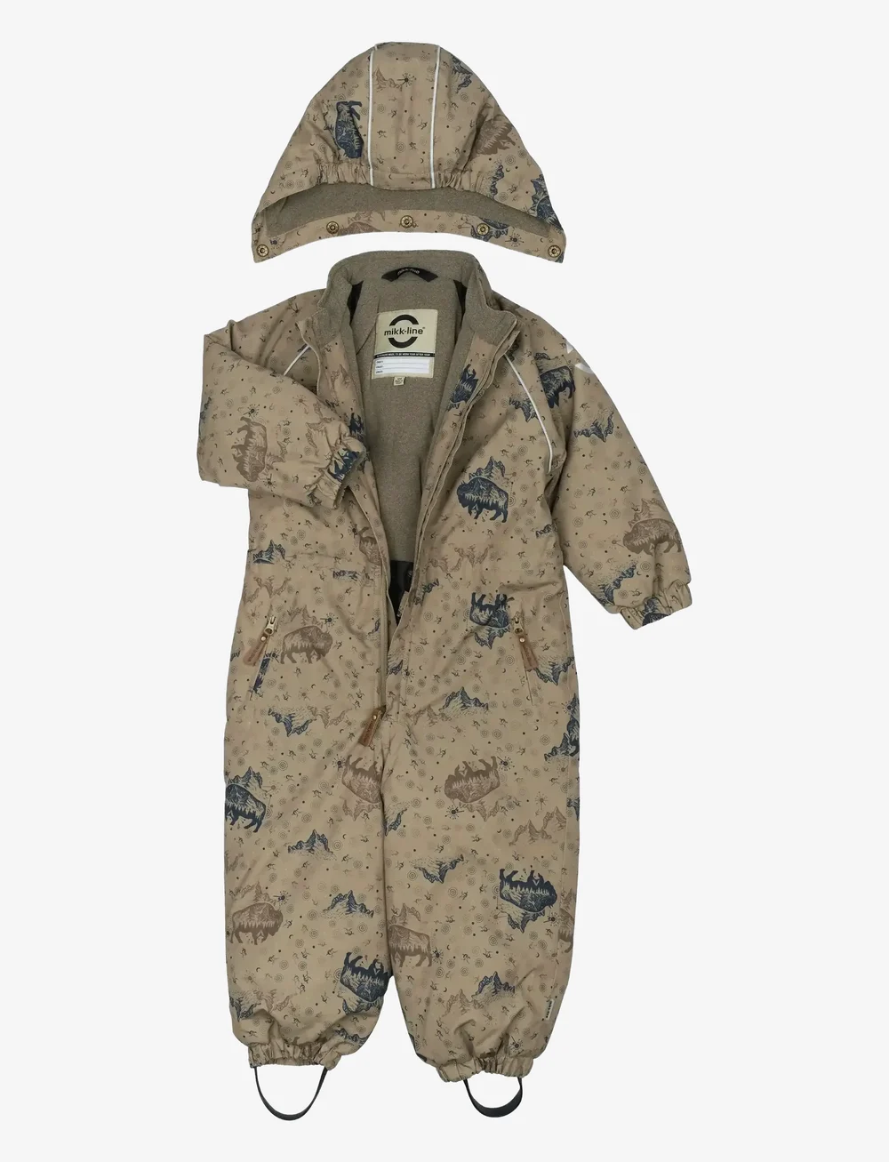 mikk-line - Polyester Junior Suit - Aop Forrest - schneeanzug - coriander - 2