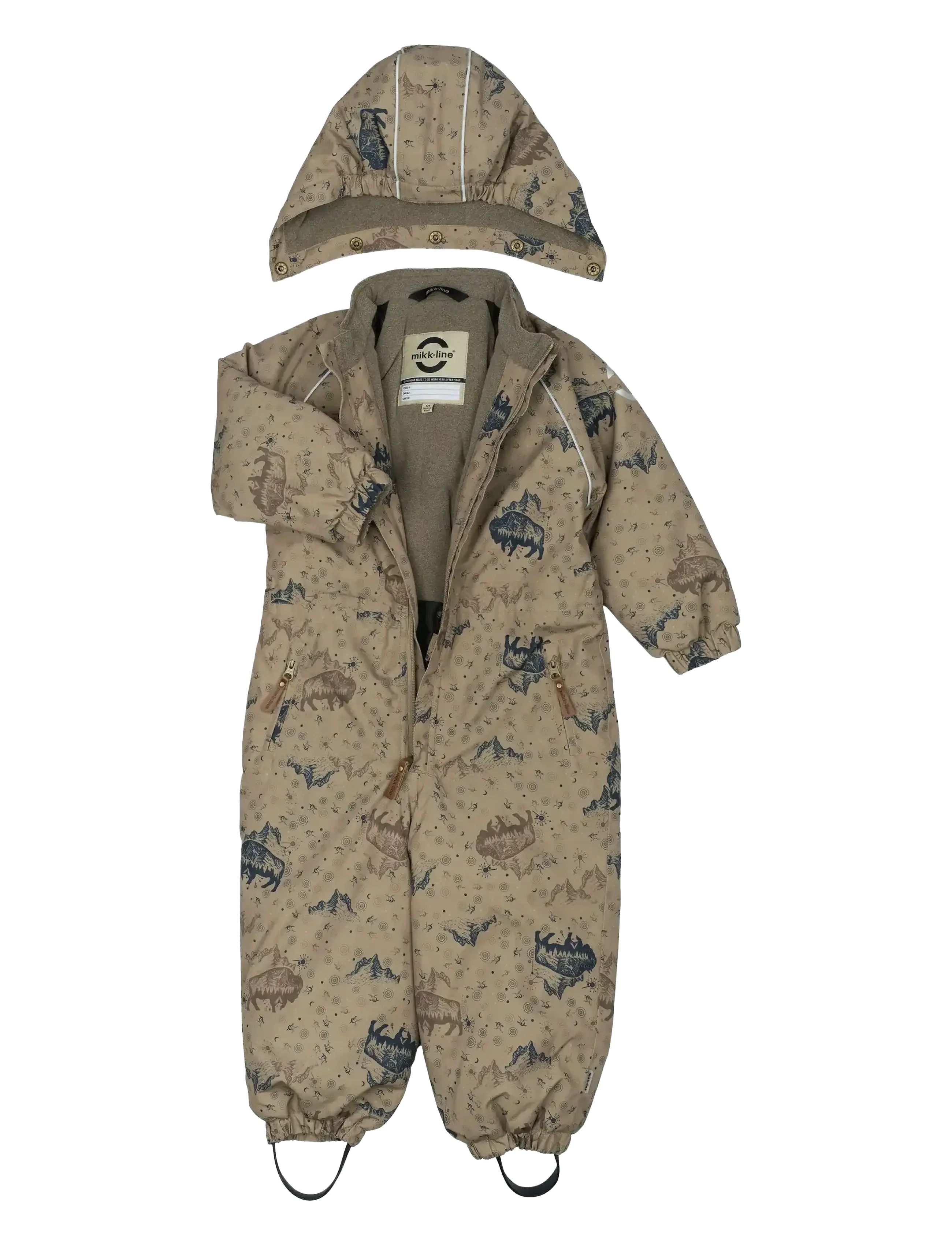 mikk-line - Polyester Junior Suit - Aop Forrest - coveralls - coriander - 2