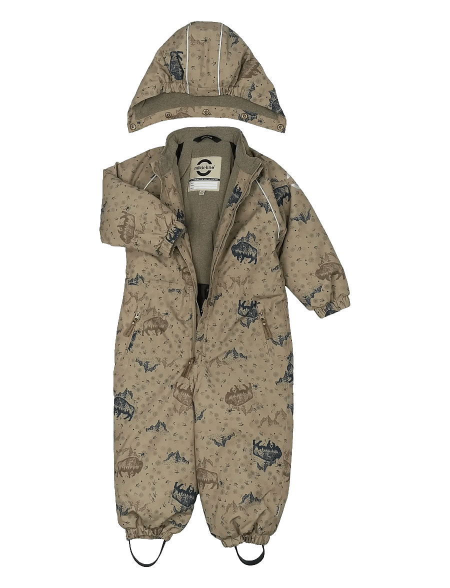 mikk-line - Polyester Junior Suit - Aop Forrest - schneeanzug - coriander - 2