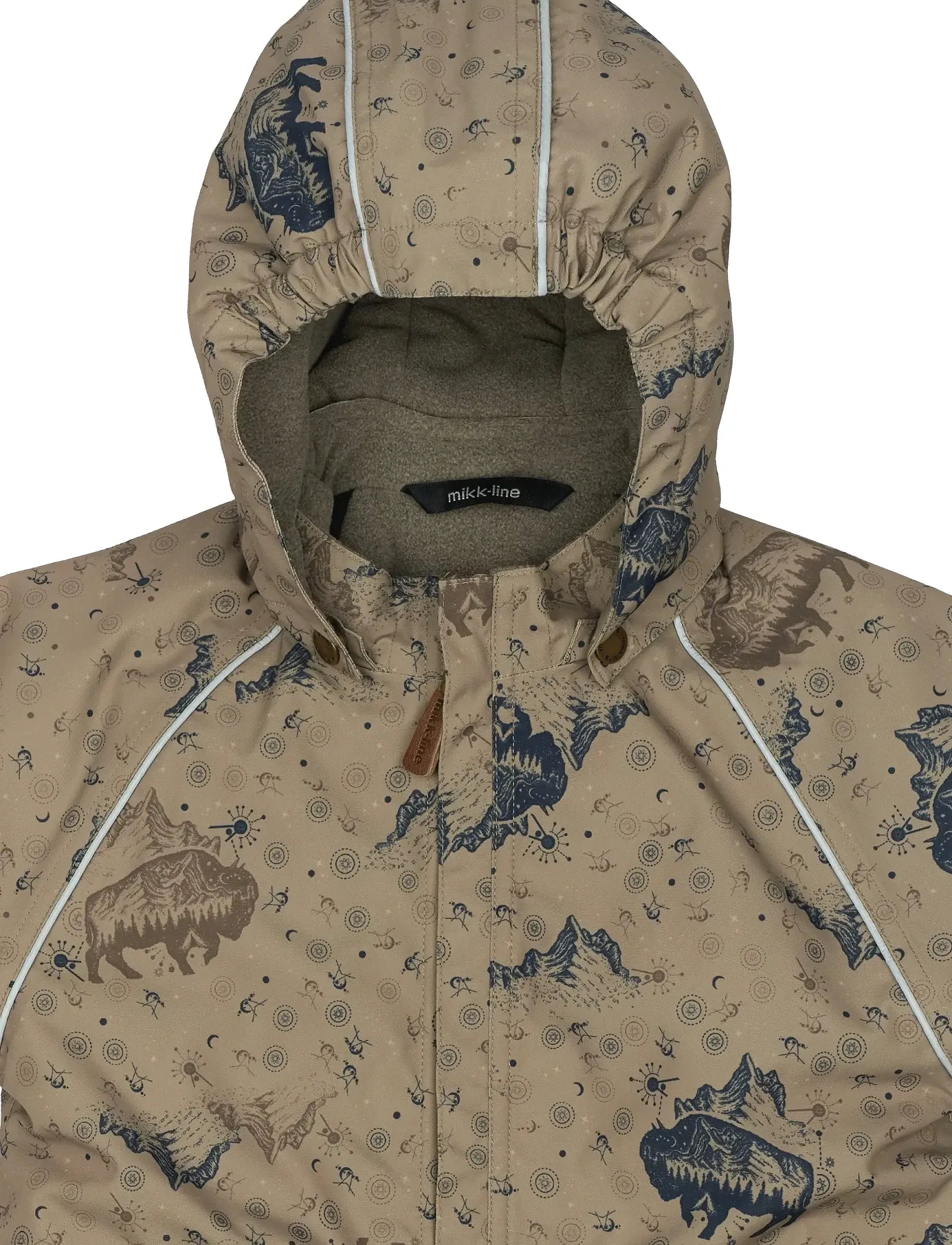mikk-line - Polyester Junior Suit - Aop Forrest - coveralls - coriander - 3