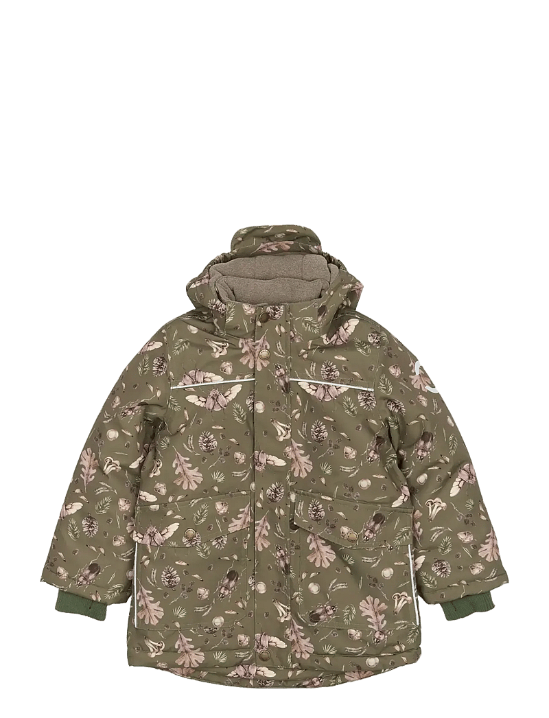 mikk-line - Polyester Jacket - Aop - puhvis ja polsterdatud - burnt olive - 0