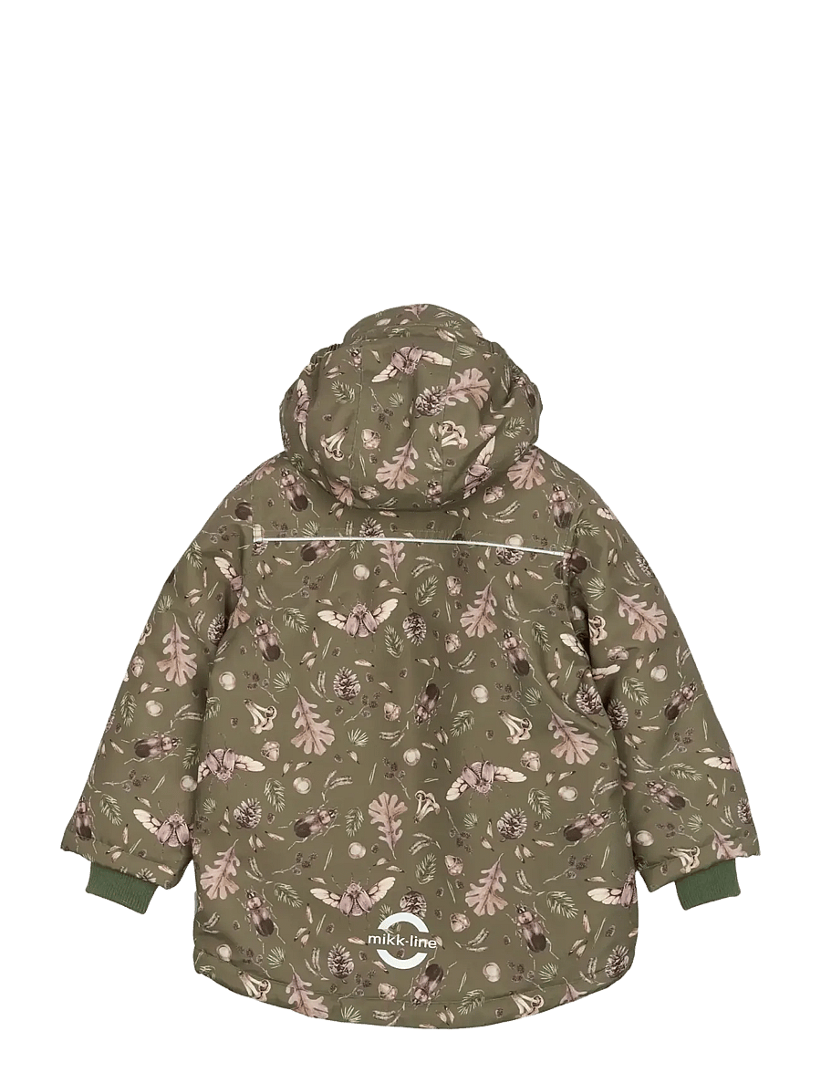 mikk-line - Polyester Boys Jacket - Aop - daunen- und steppjacken - burnt olive - 1
