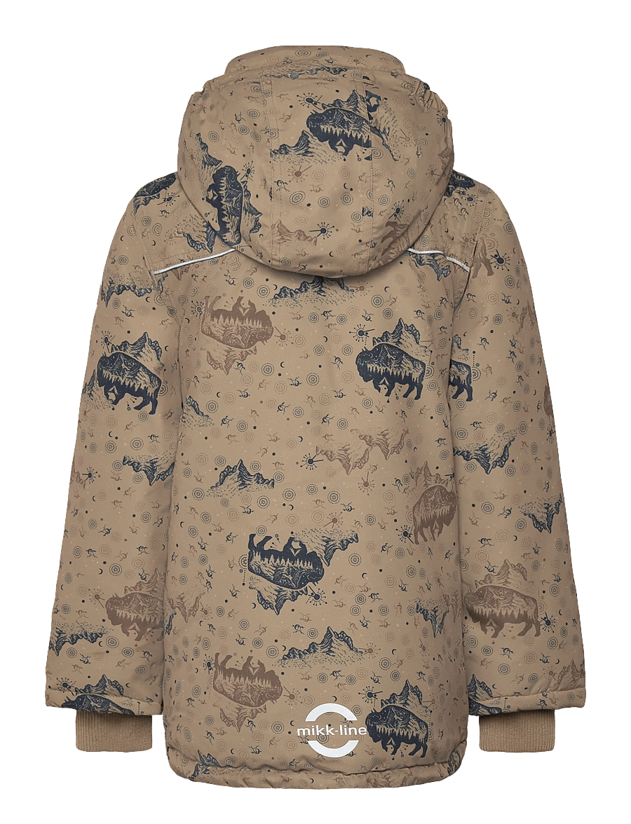 mikk-line - Polyester Boys Jacket - Aop - daunen- und steppjacken - coriander - 1