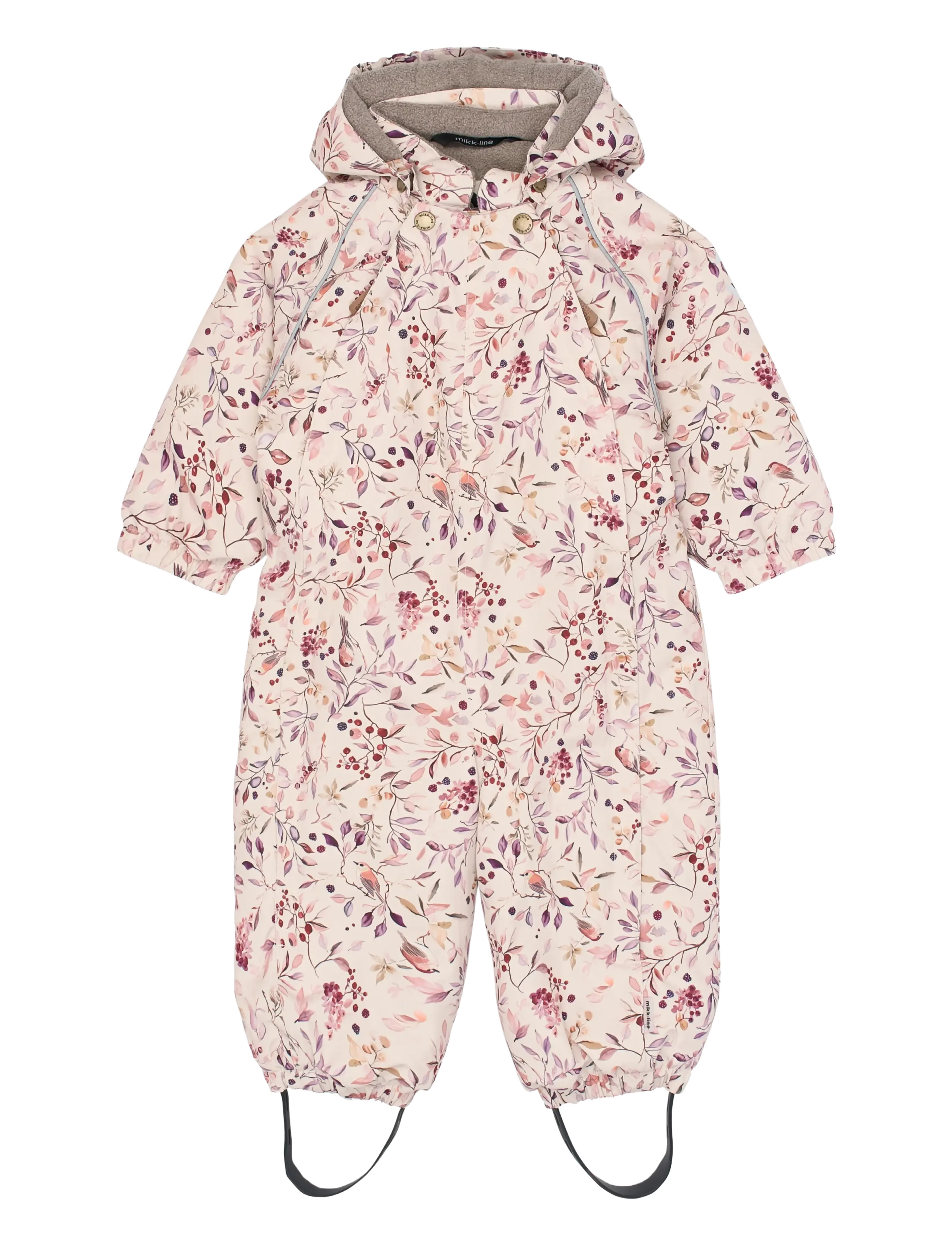 mikk-line Polyester Baby Suit - Aop - Overalls - BERRIES & BIRDS AOP / cream