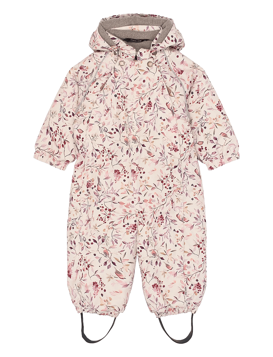 mikk-line - Polyester Baby Suit - Aop - schneeanzug - berries & birds aop - 0